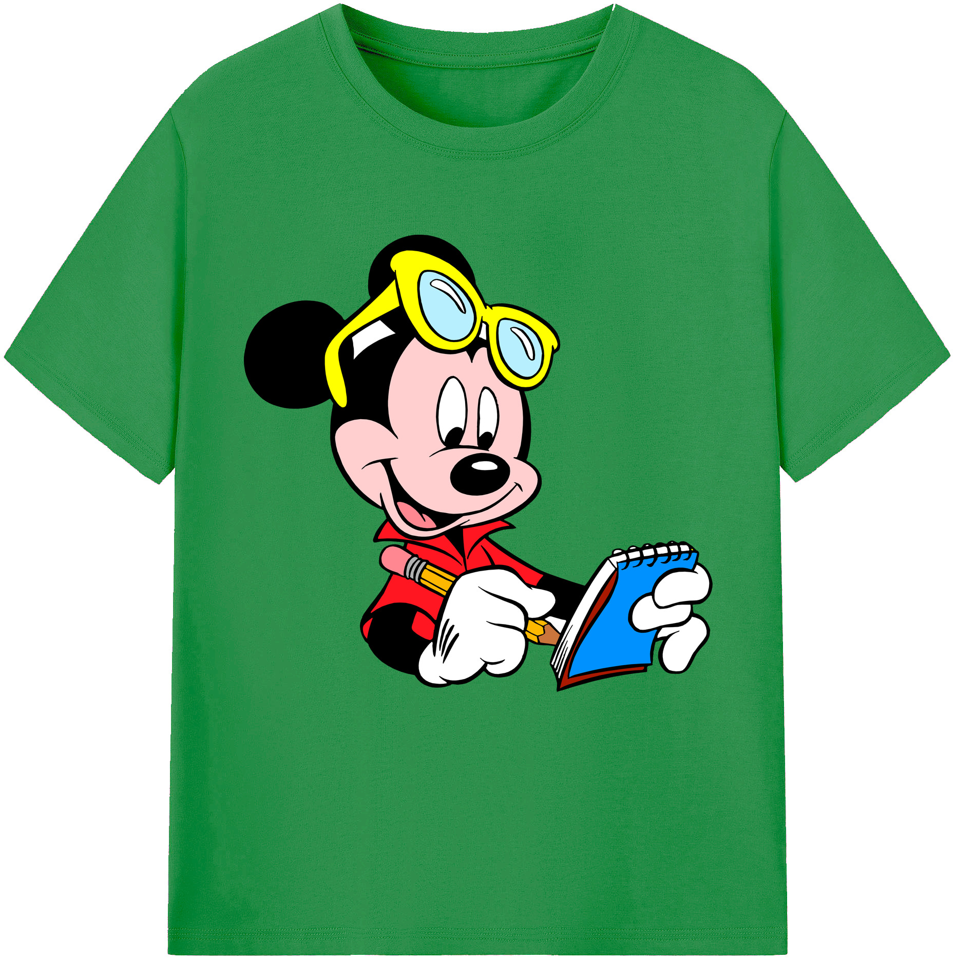 （画像用） ミッキーマウス Mickey Mouse レディースカジュアルプリントTシャツ（綿100％）