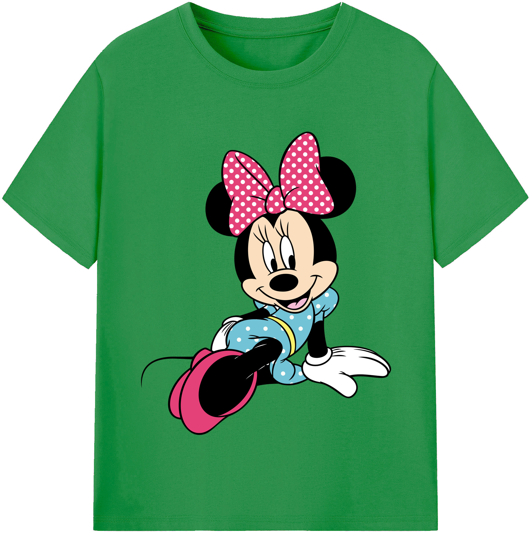 （画像用） ミッキーマウス Mickey Mouse レディースカジュアルプリントTシャツ（綿100％）