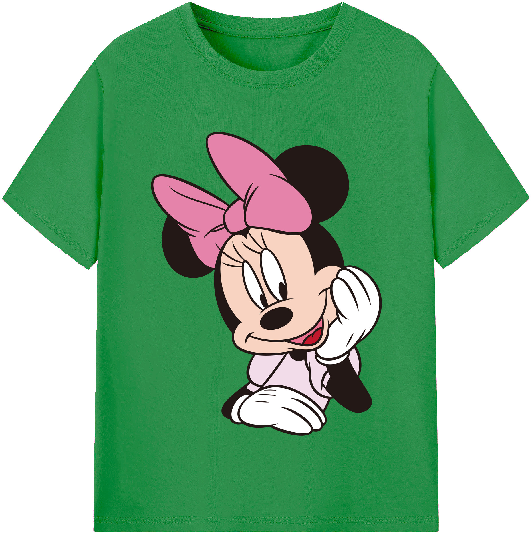 （画像用） ミッキーマウス Mickey Mouse レディースカジュアルプリントTシャツ（綿100％）
