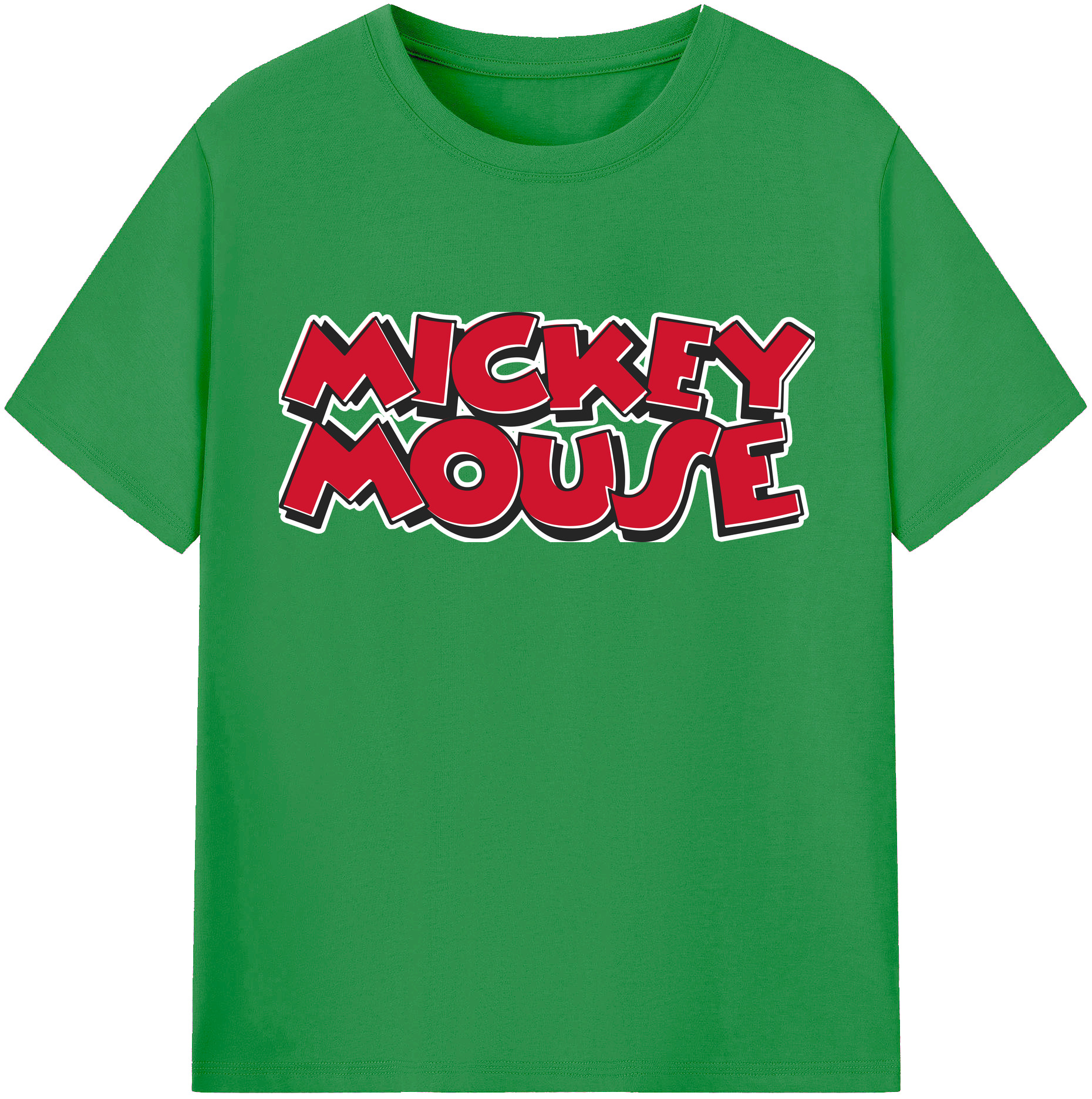（画像用） ミッキーマウス Mickey Mouse レディースカジュアルプリントTシャツ（綿100％）