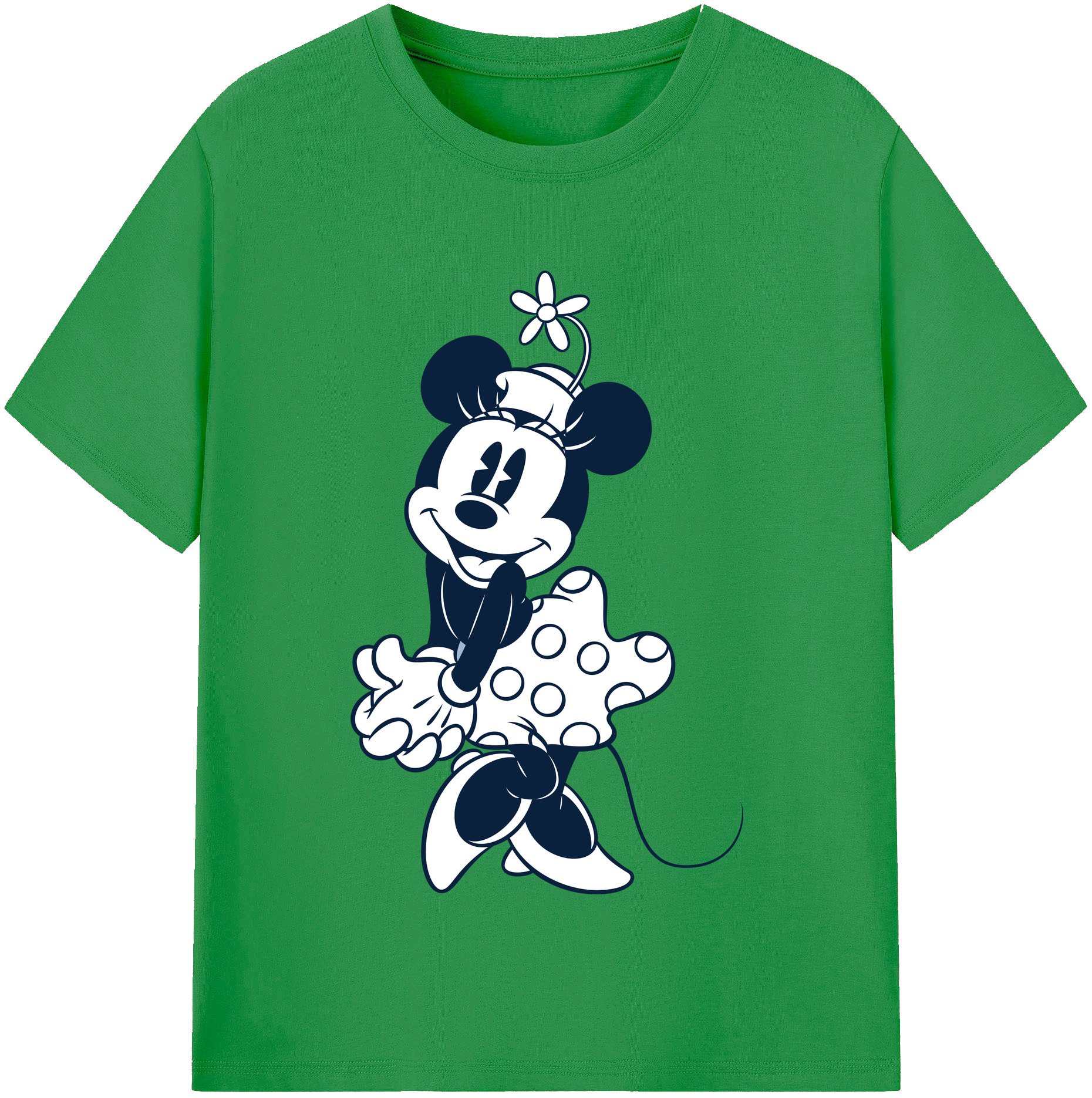 （画像用） ミッキーマウス Mickey Mouse レディースカジュアルプリントTシャツ（綿100％）