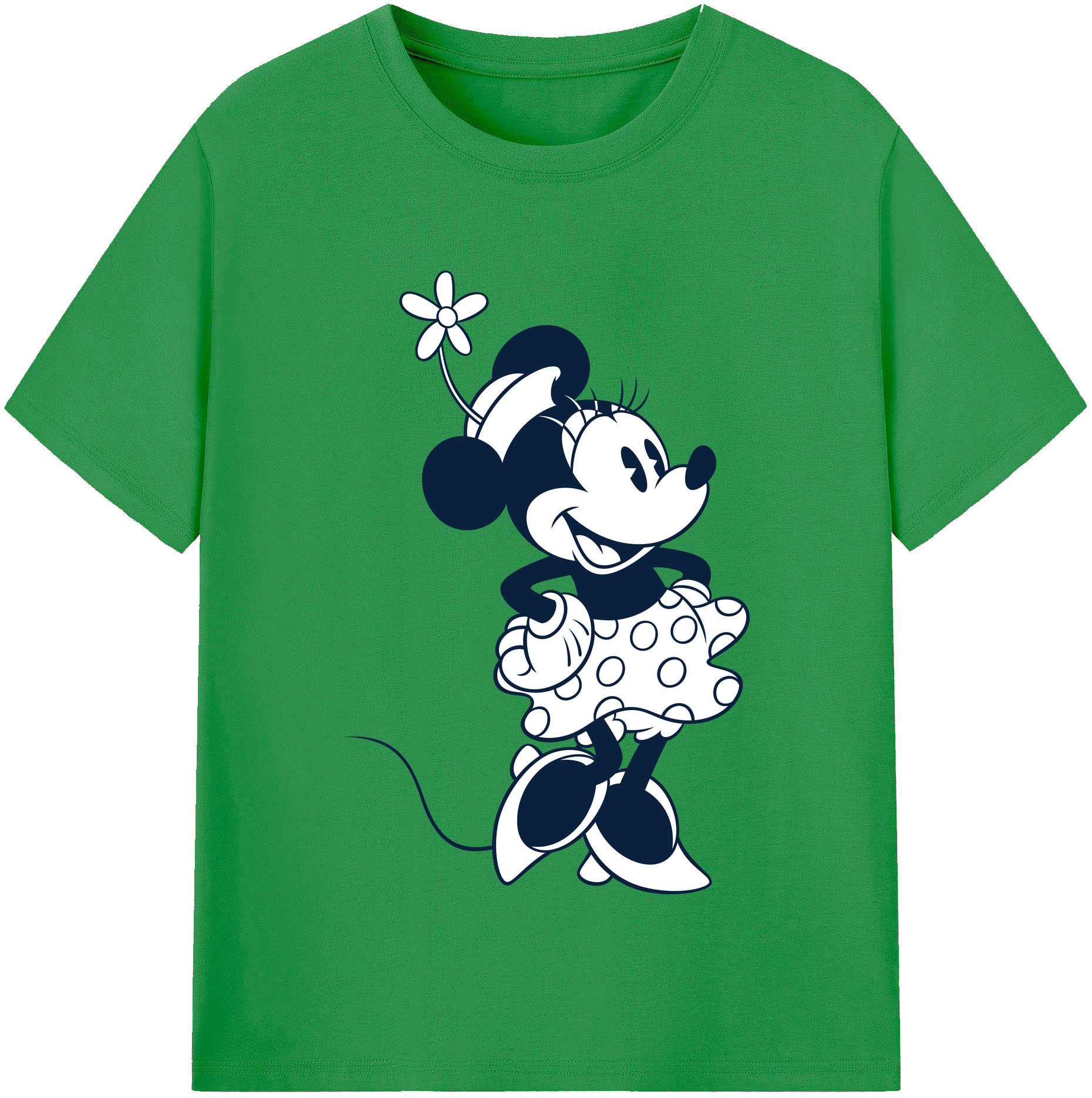 （画像用） ミッキーマウス Mickey Mouse レディースカジュアルプリントTシャツ（綿100％）
