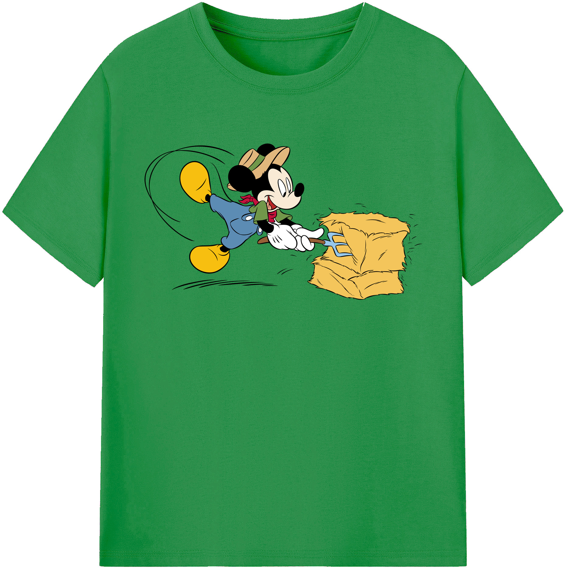 （画像用） ミッキーマウス Mickey Mouse レディースカジュアルプリントTシャツ（綿100％）
