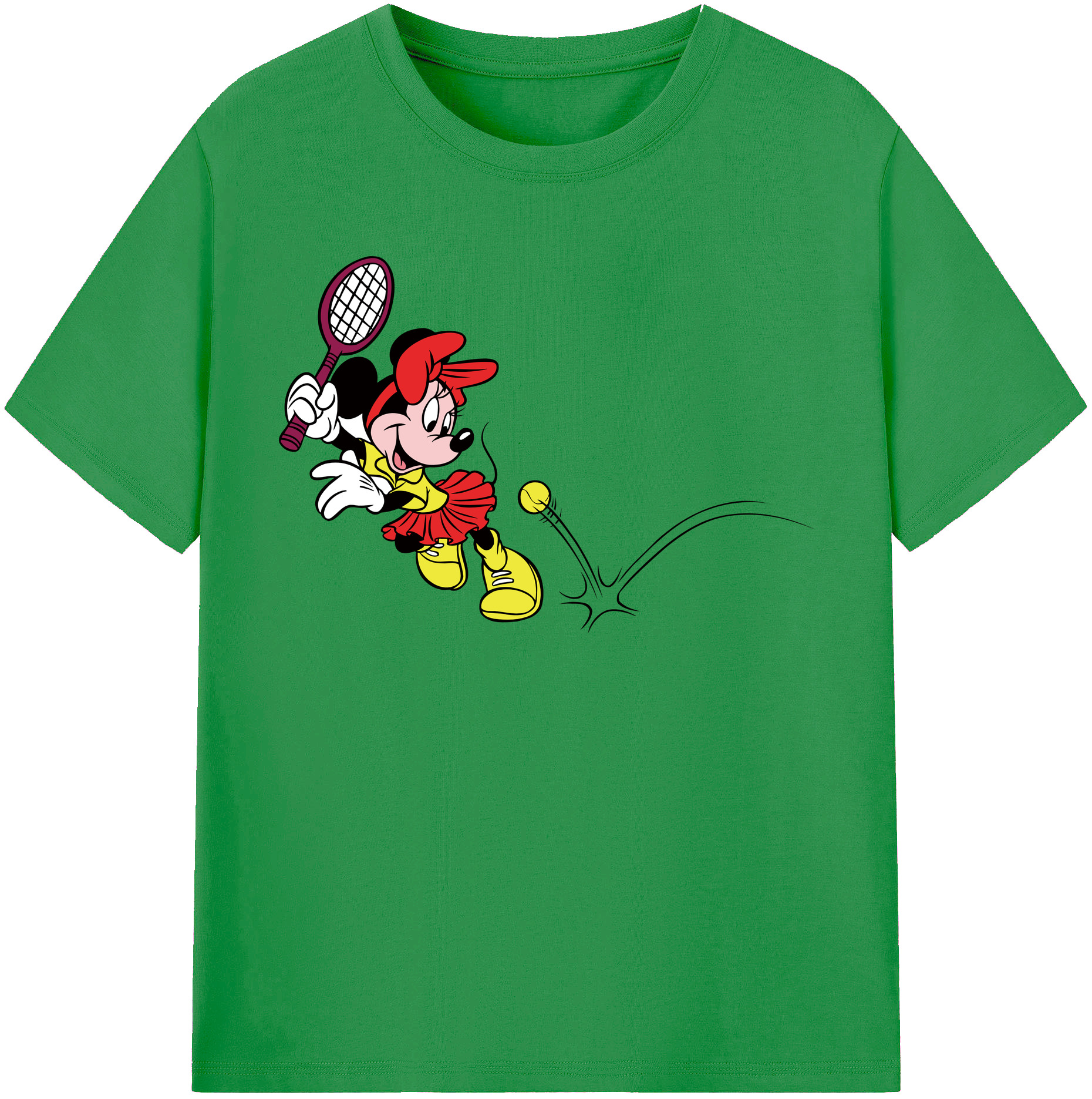 （画像用） ミッキーマウス Mickey Mouse レディースカジュアルプリントTシャツ（綿100％）