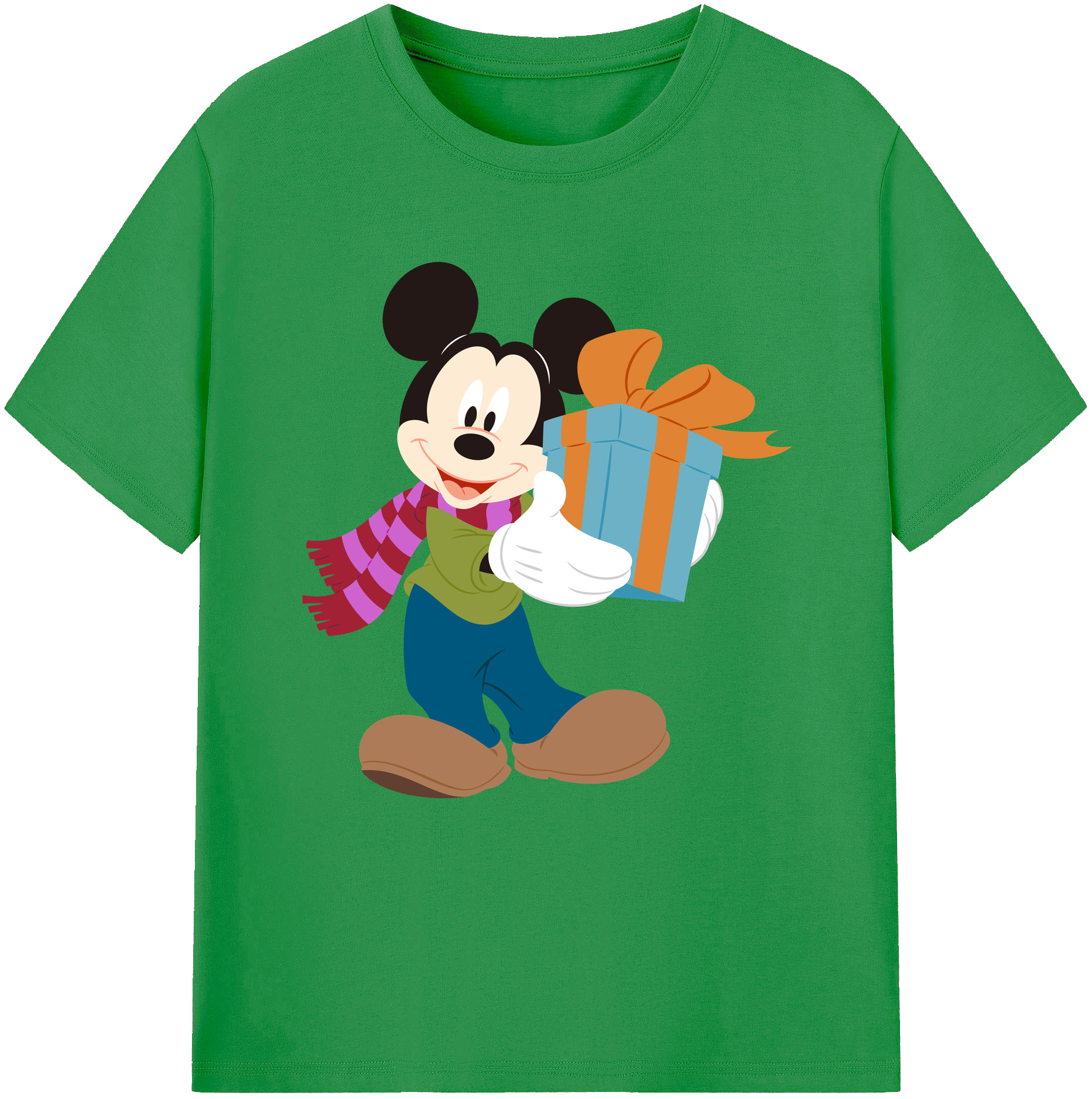 （画像用） ミッキーマウス Mickey Mouse レディースカジュアルプリントTシャツ（綿100％）