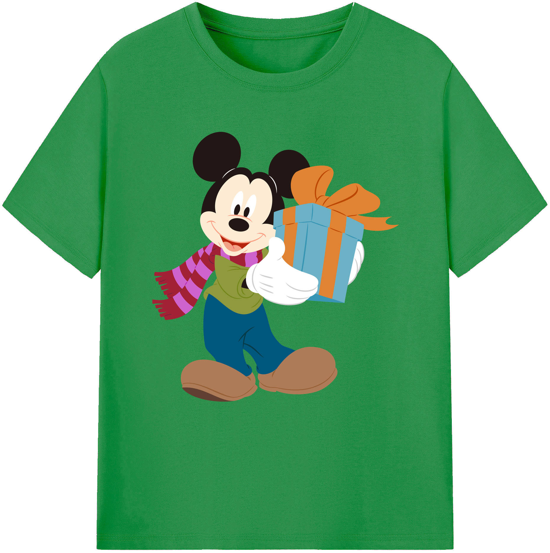 （画像用） ミッキーマウス Mickey Mouse レディースカジュアルプリントTシャツ（綿100％）
