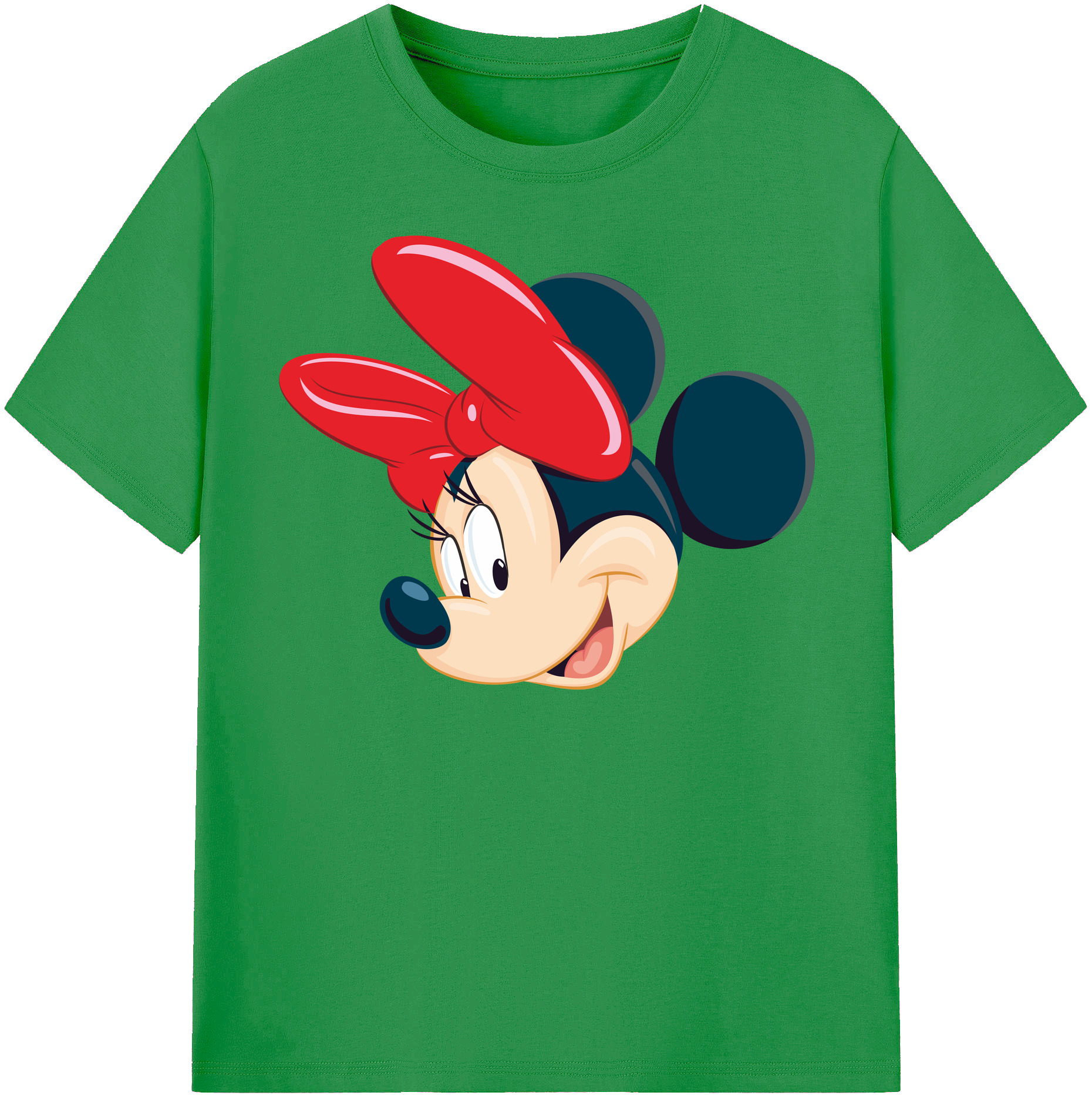 （画像用） ミッキーマウス Mickey Mouse レディースカジュアルプリントTシャツ（綿100％）