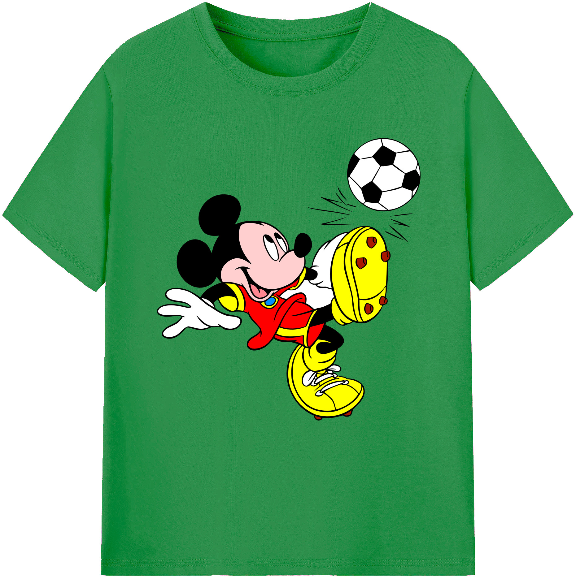 （画像用） ミッキーマウス Mickey Mouse レディースカジュアルプリントTシャツ（綿100％）