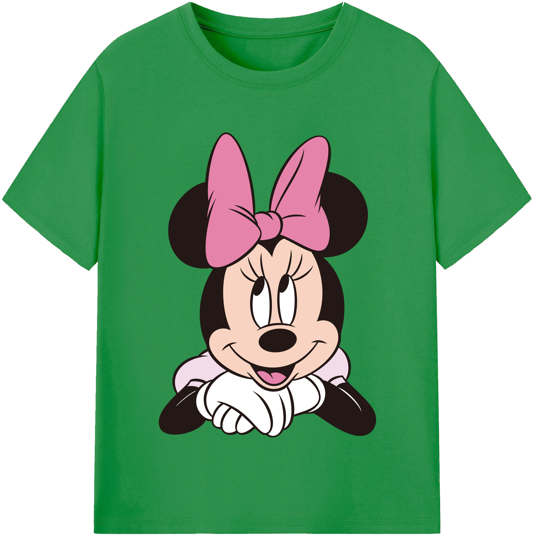 （画像用） ミッキーマウス Mickey Mouse レディースカジュアルプリントTシャツ（綿100％）