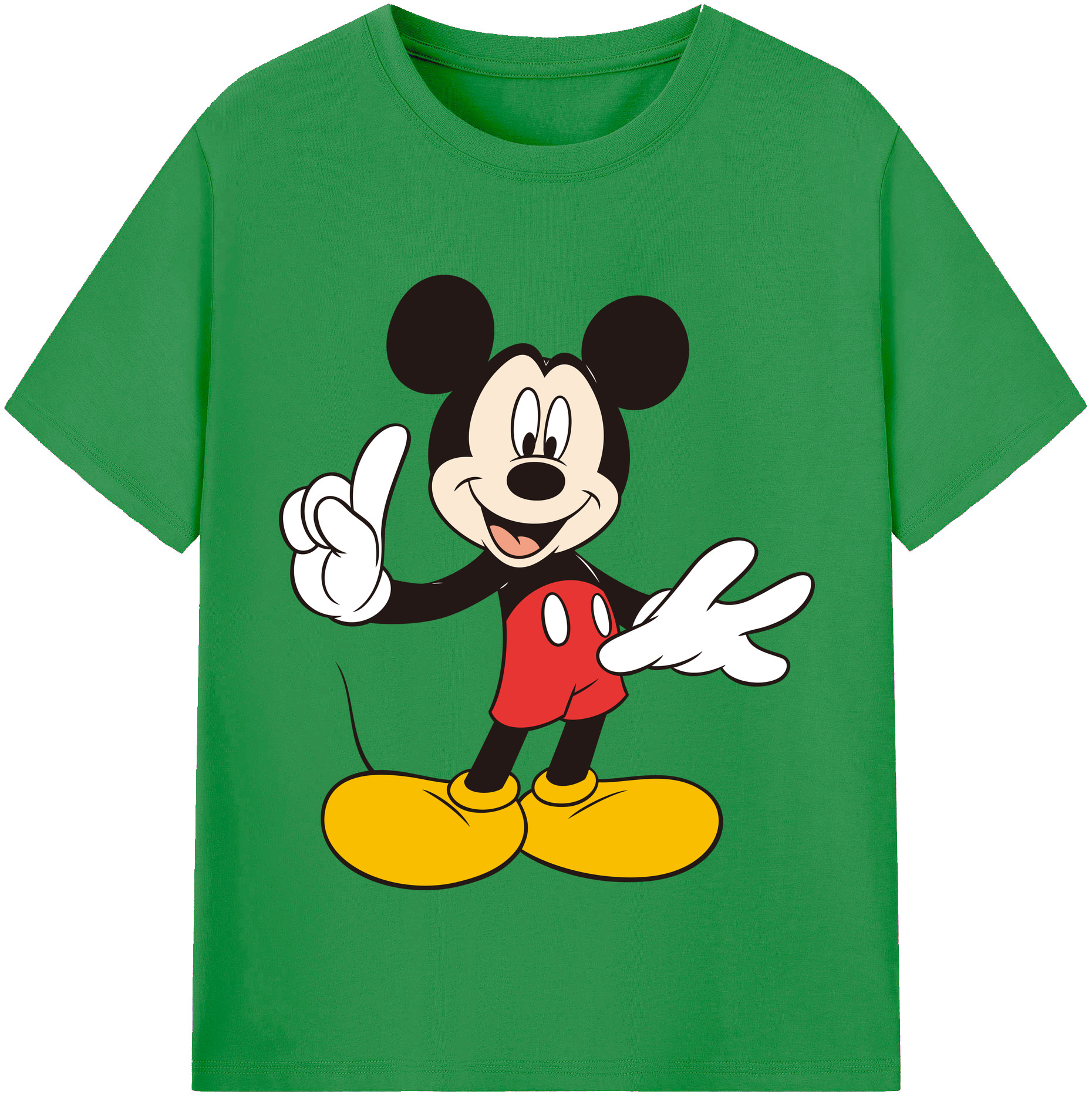 （画像用） ミッキーマウス Mickey Mouse レディースカジュアルプリントTシャツ（綿100％）