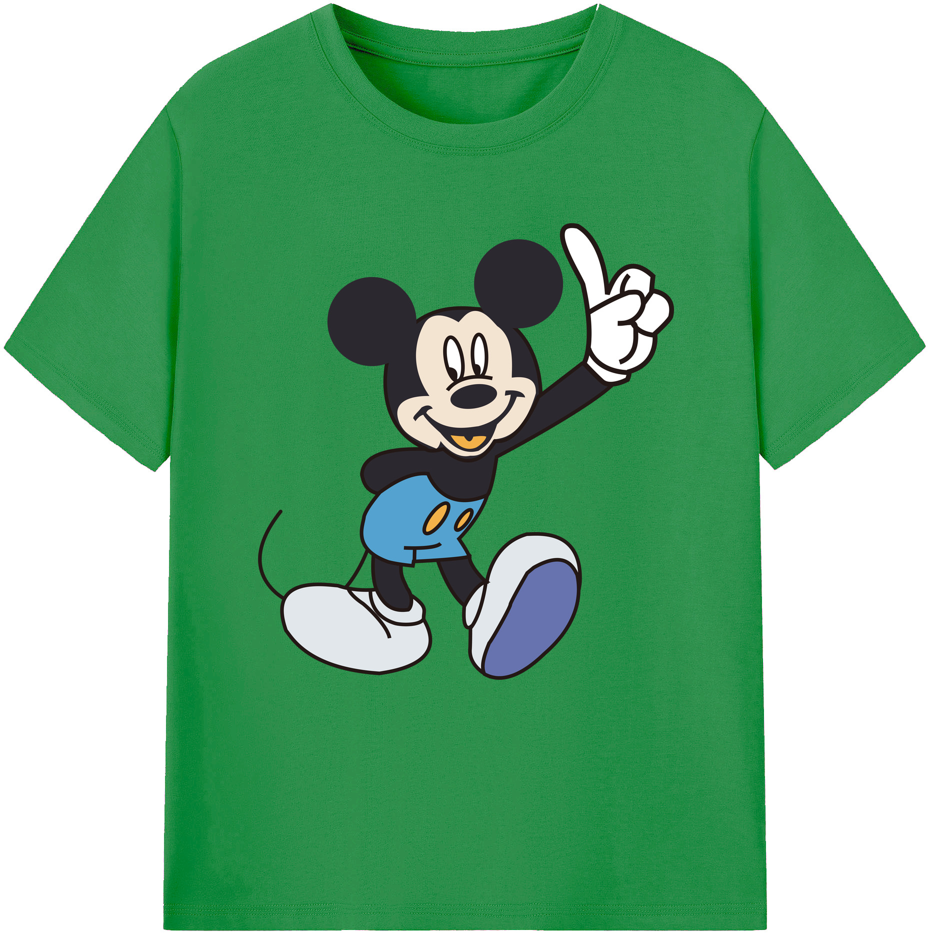 （画像用） ミッキーマウス Mickey Mouse レディースカジュアルプリントTシャツ（綿100％）