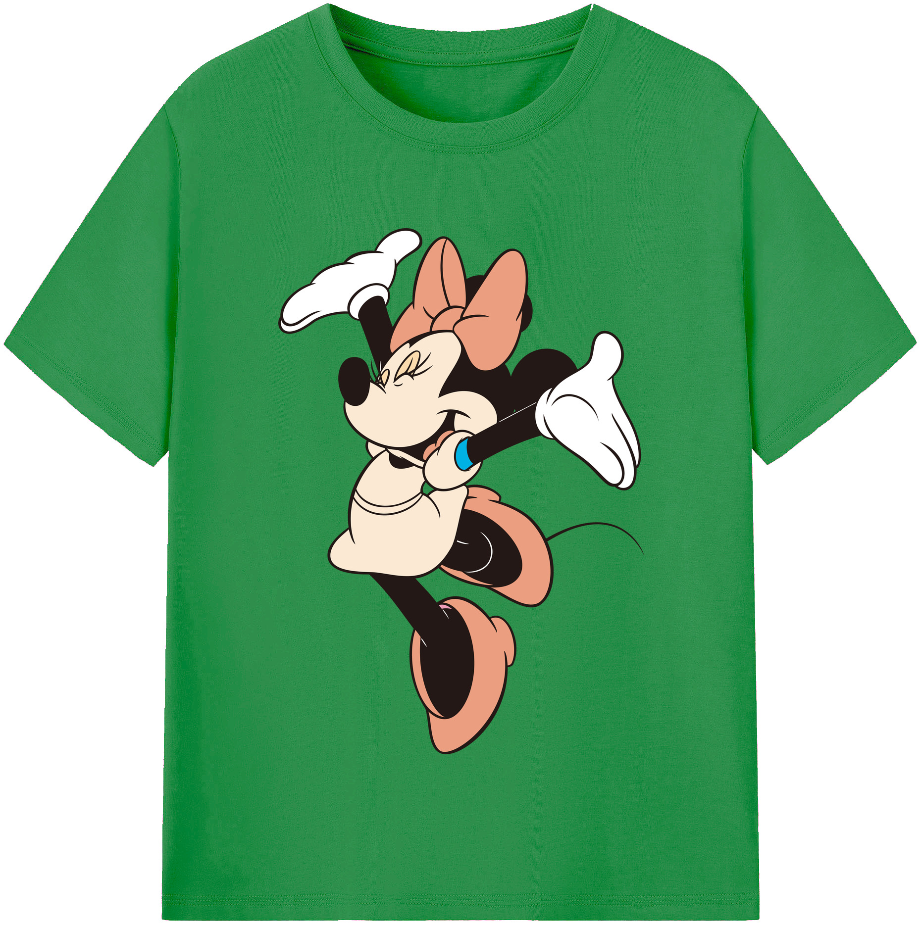 （画像用） ミッキーマウス Mickey Mouse レディースカジュアルプリントTシャツ（綿100％）