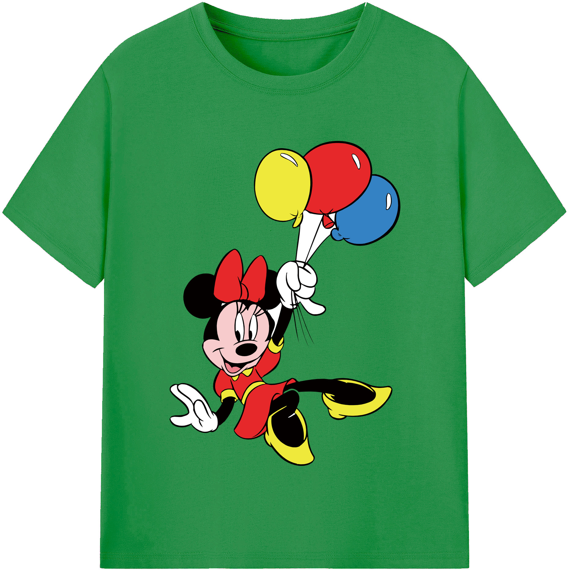 （画像用） ミッキーマウス Mickey Mouse レディースカジュアルプリントTシャツ（綿100％）