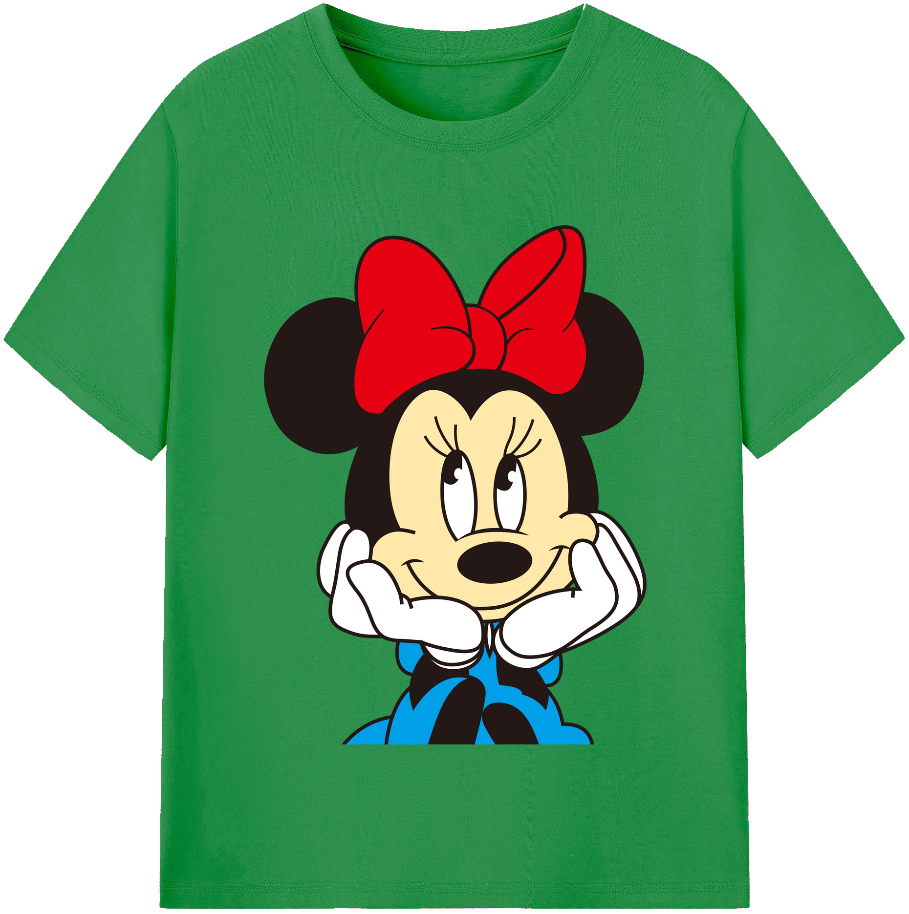 （画像用） ミッキーマウス Mickey Mouse レディースカジュアルプリントTシャツ（綿100％）