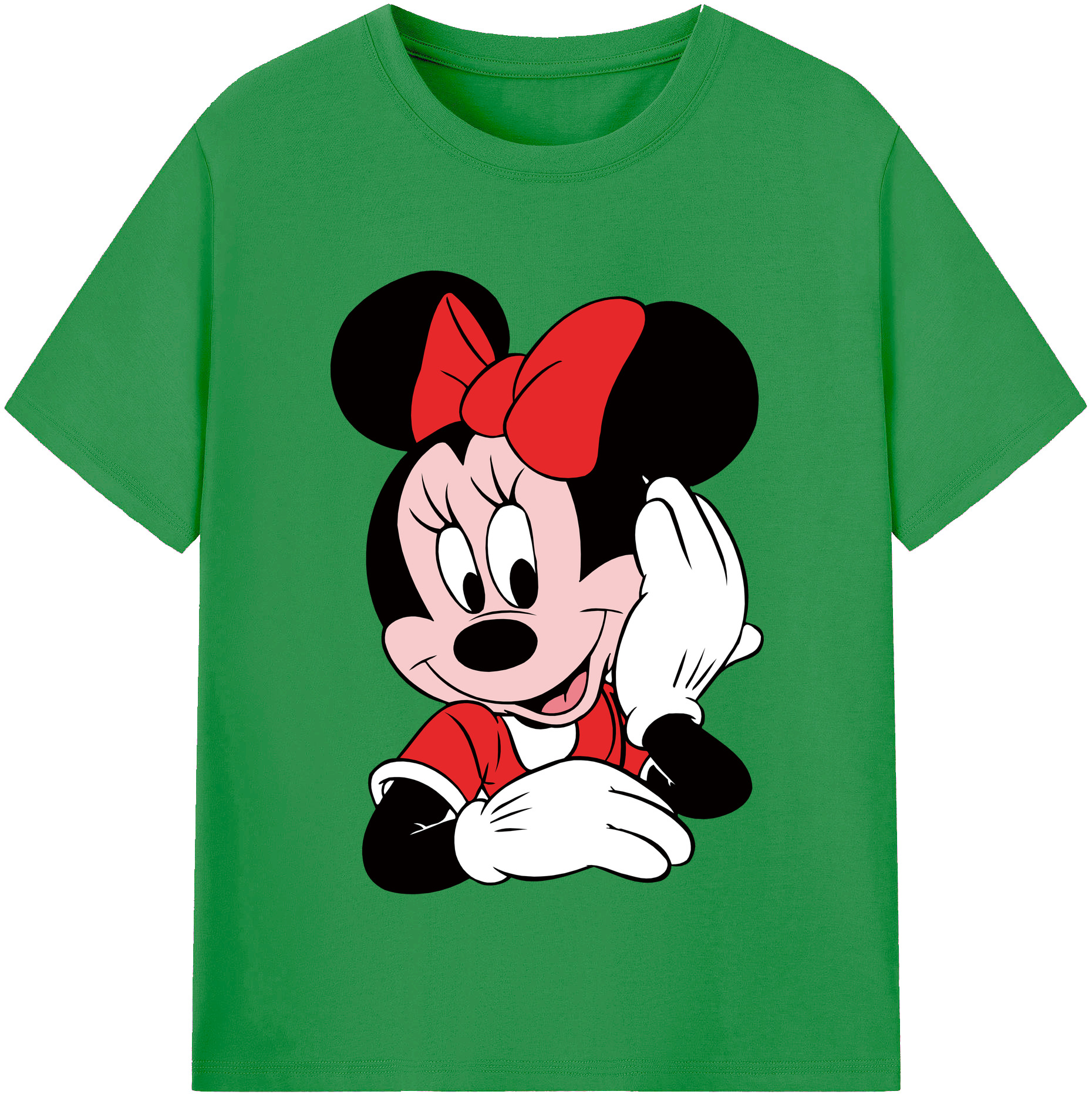 （画像用） ミッキーマウス Mickey Mouse レディースカジュアルプリントTシャツ（綿100％）
