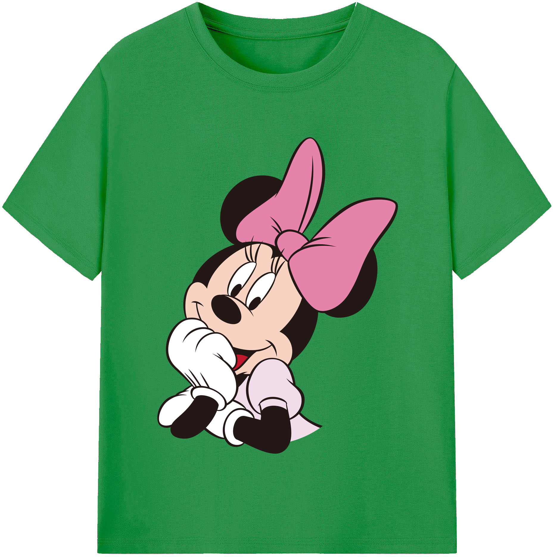 （画像用） ミッキーマウス Mickey Mouse レディースカジュアルプリントTシャツ（綿100％）