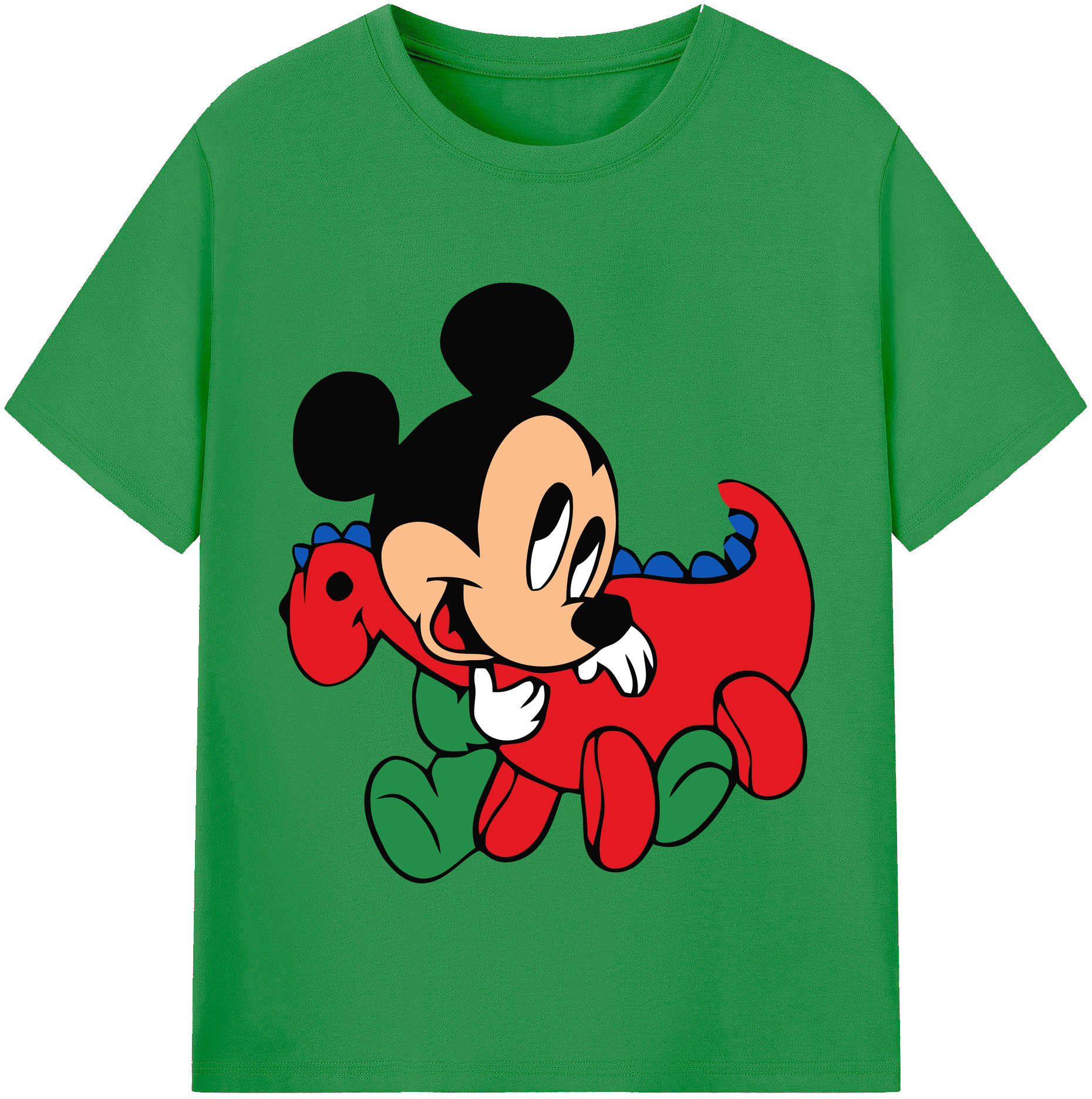 （画像用） ミッキーマウス Mickey Mouse レディースカジュアルプリントTシャツ（綿100％）