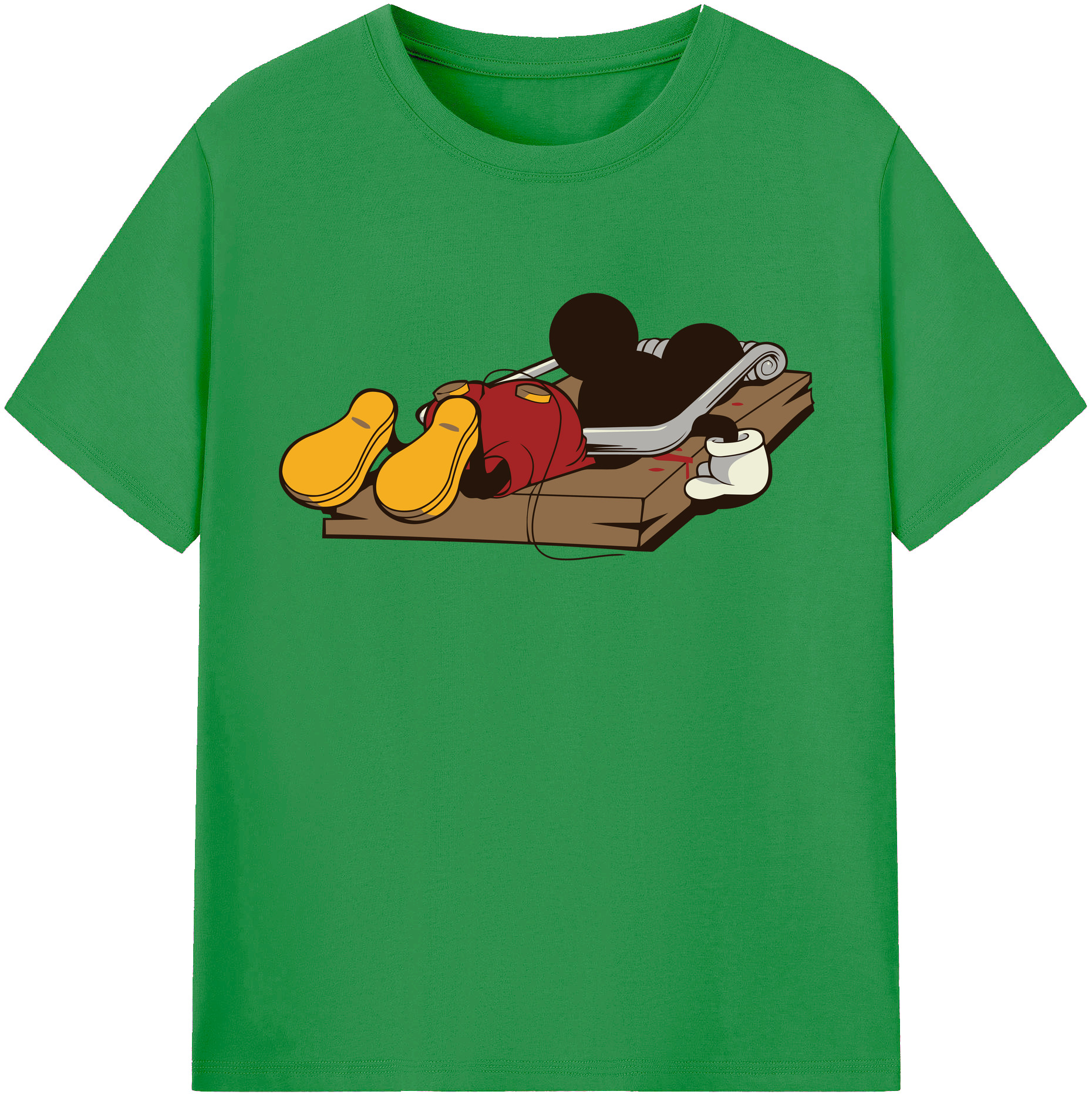 （画像用） ミッキーマウス Mickey Mouse レディースカジュアルプリントTシャツ（綿100％）