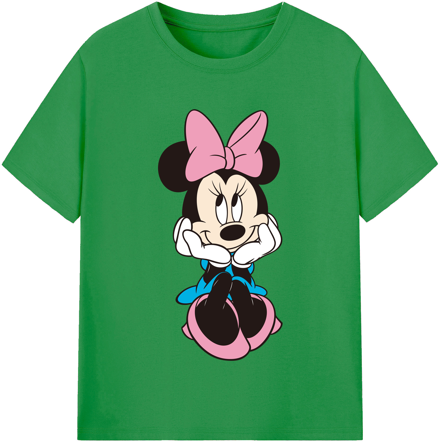 （画像用） ミッキーマウス Mickey Mouse レディースカジュアルプリントTシャツ（綿100％）