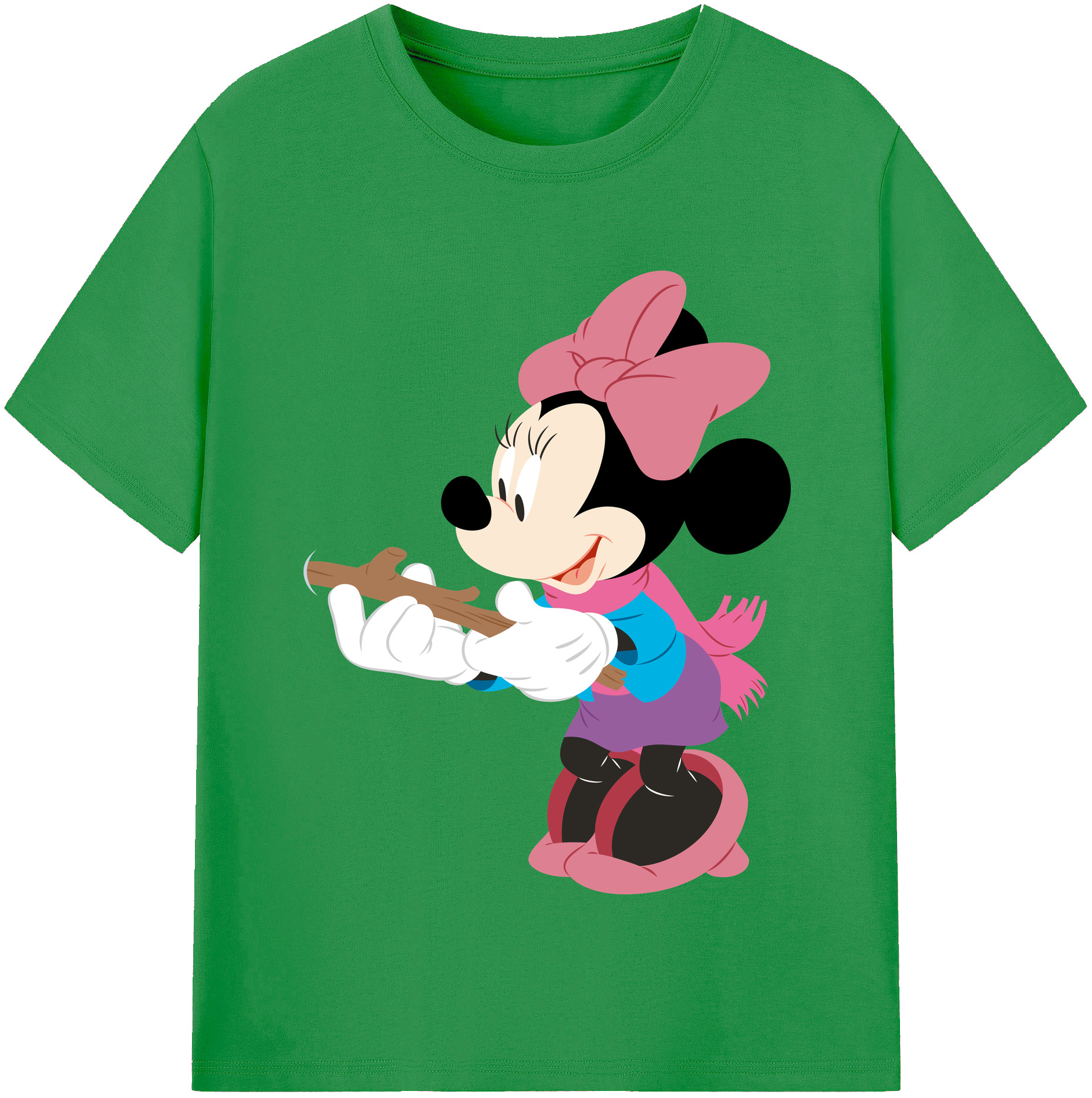 （画像用） ミッキーマウス Mickey Mouse レディースカジュアルプリントTシャツ（綿100％）