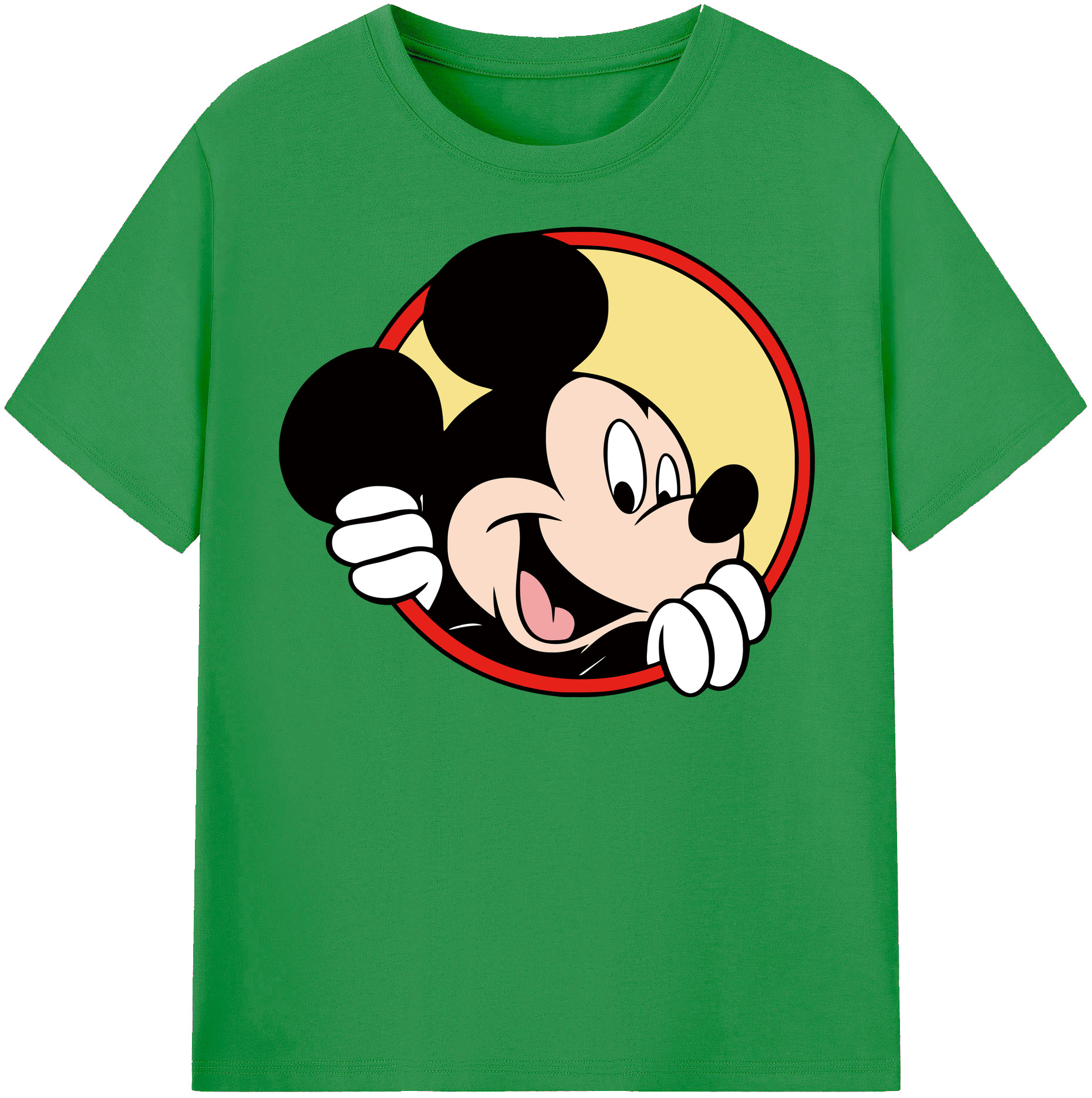 （画像用） ミッキーマウス Mickey Mouse レディースカジュアルプリントTシャツ（綿100％）