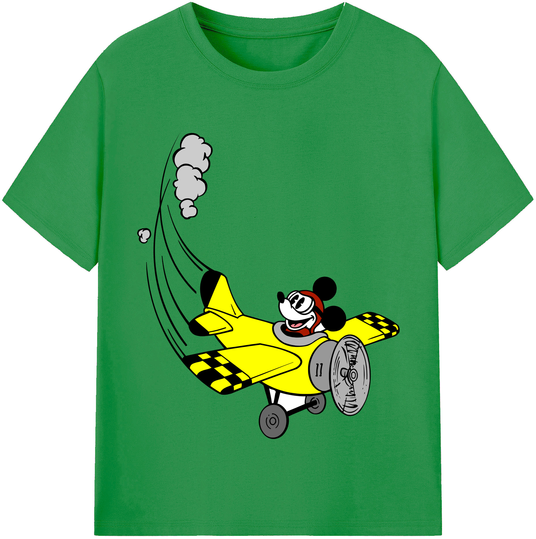 （画像用） ミッキーマウス Mickey Mouse レディースカジュアルプリントTシャツ（綿100％）