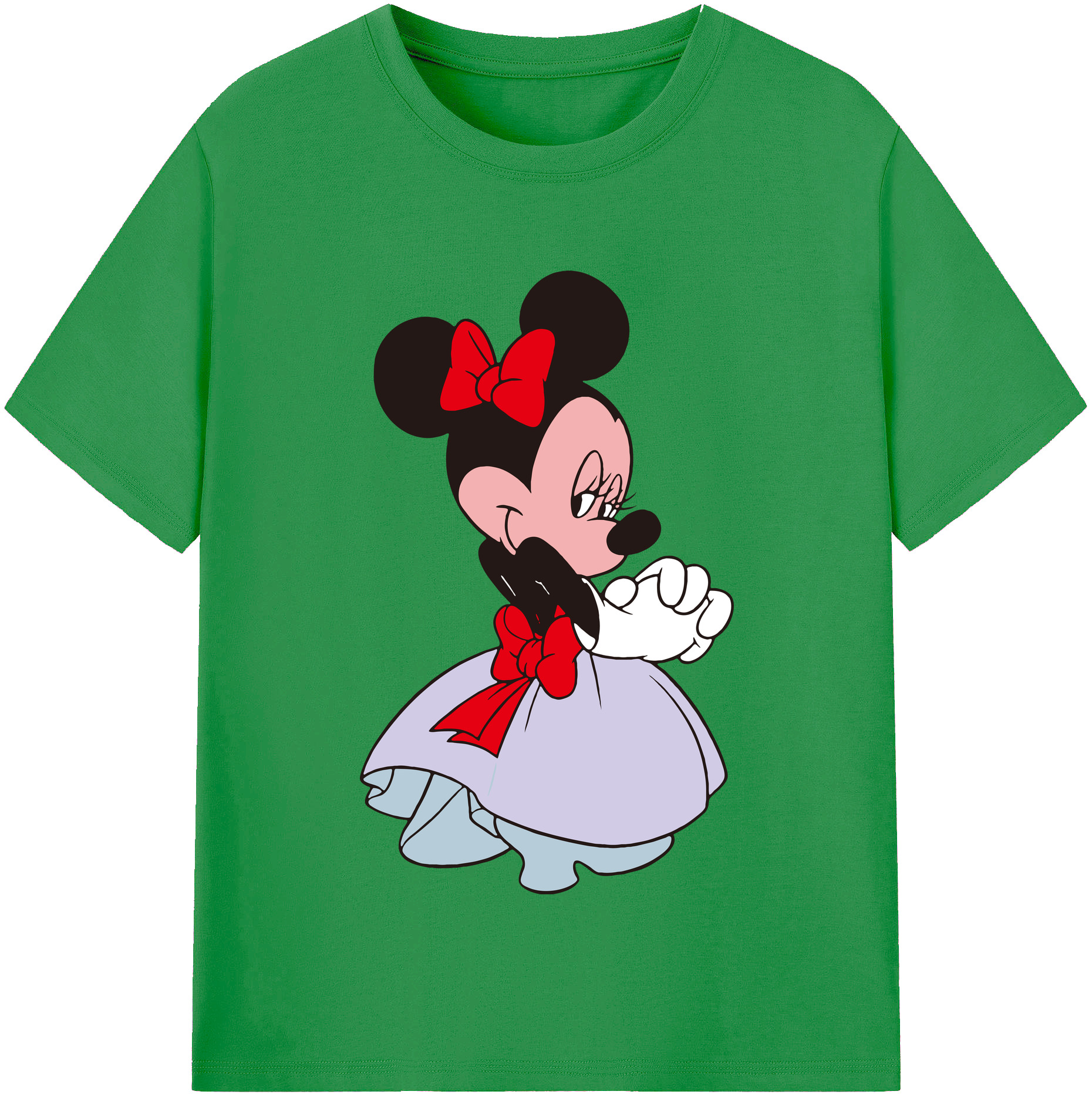 （画像用） ミッキーマウス Mickey Mouse レディースカジュアルプリントTシャツ（綿100％）