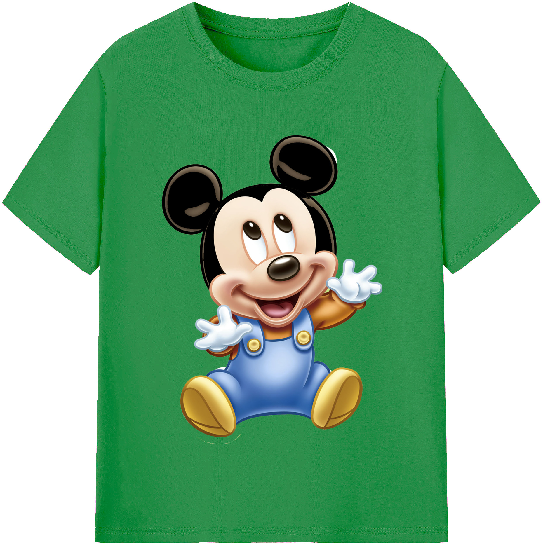 （画像用） ミッキーマウス Mickey Mouse レディースカジュアルプリントTシャツ（綿100％）
