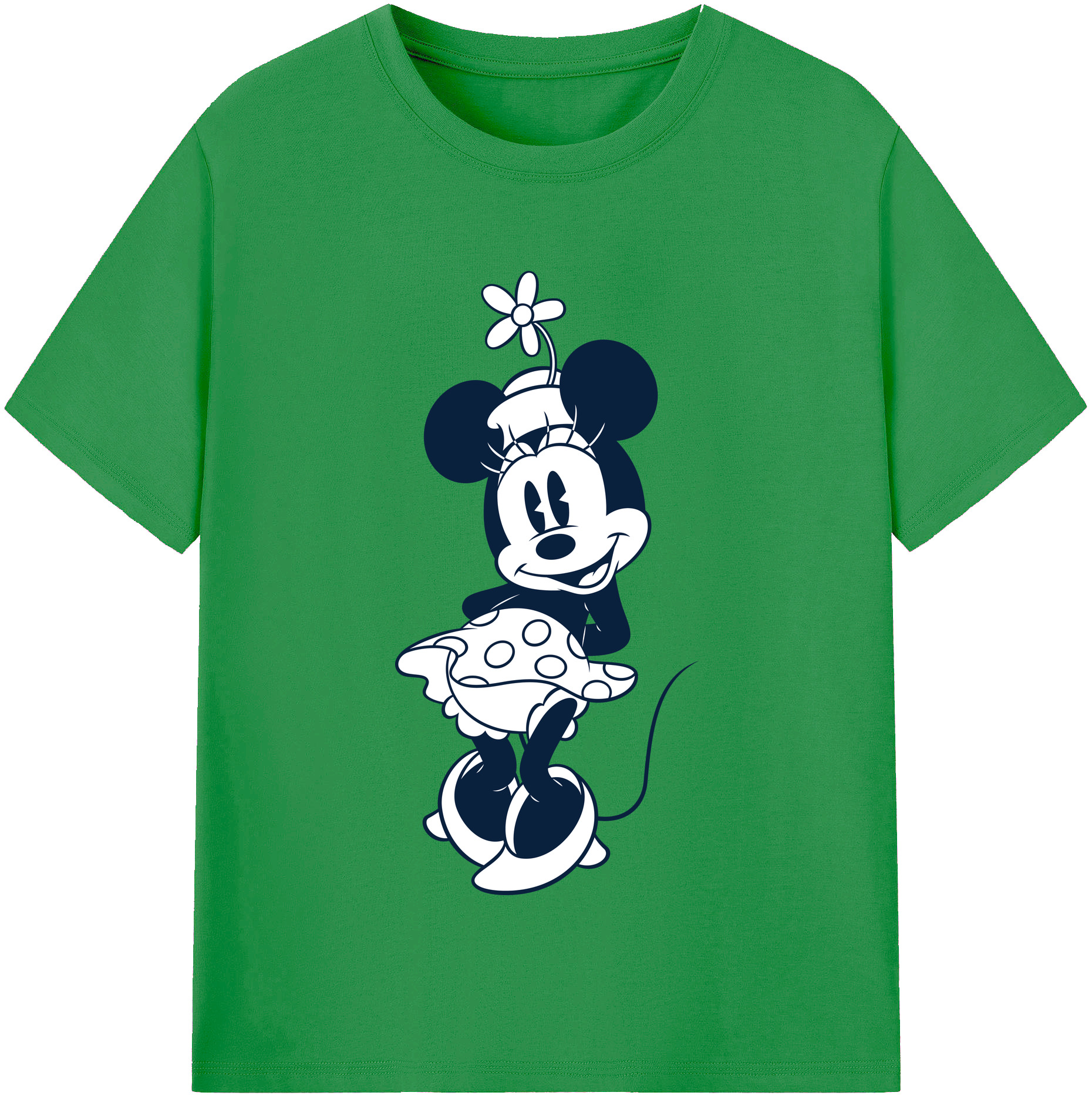 （画像用） ミッキーマウス Mickey Mouse レディースカジュアルプリントTシャツ（綿100％）