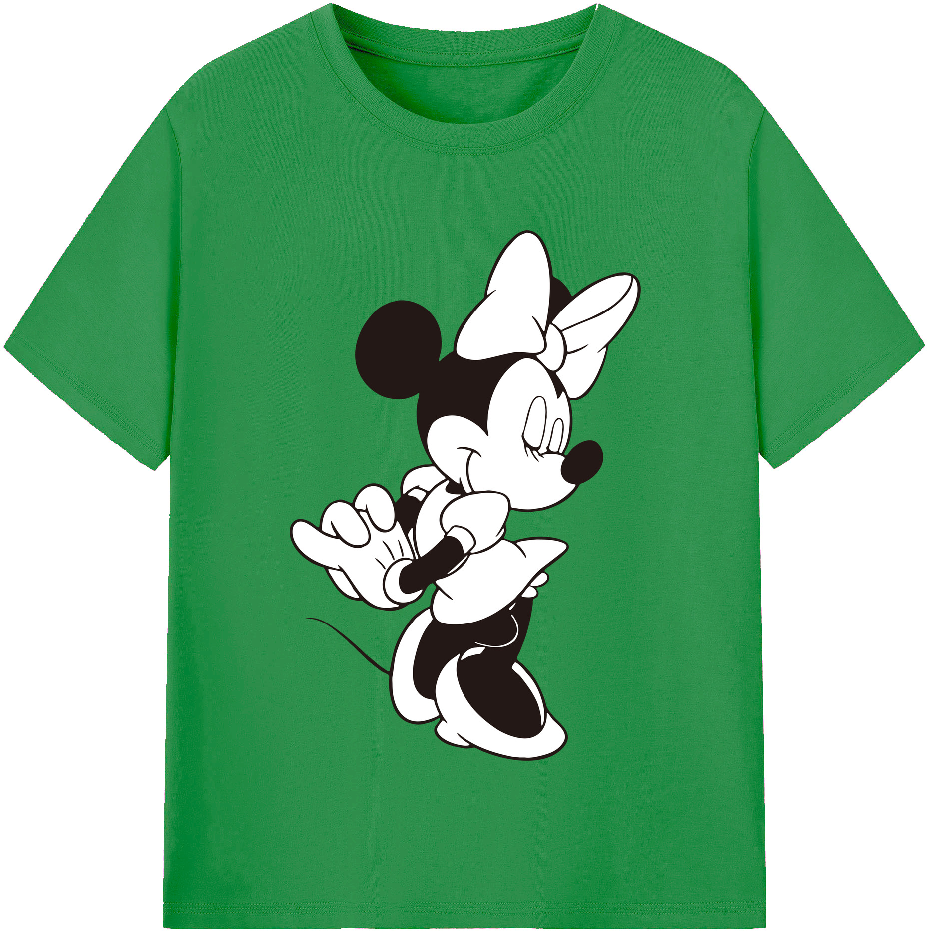 （画像用） ミッキーマウス Mickey Mouse レディースカジュアルプリントTシャツ（綿100％）