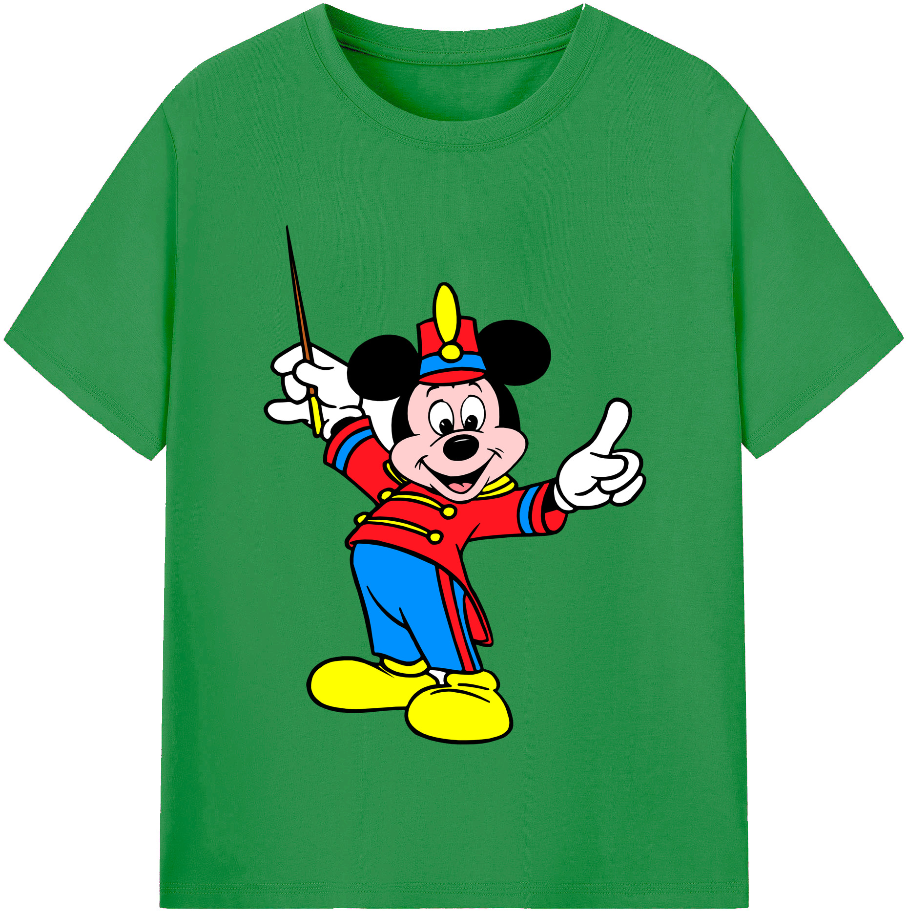 （画像用） ミッキーマウス Mickey Mouse レディースカジュアルプリントTシャツ（綿100％）