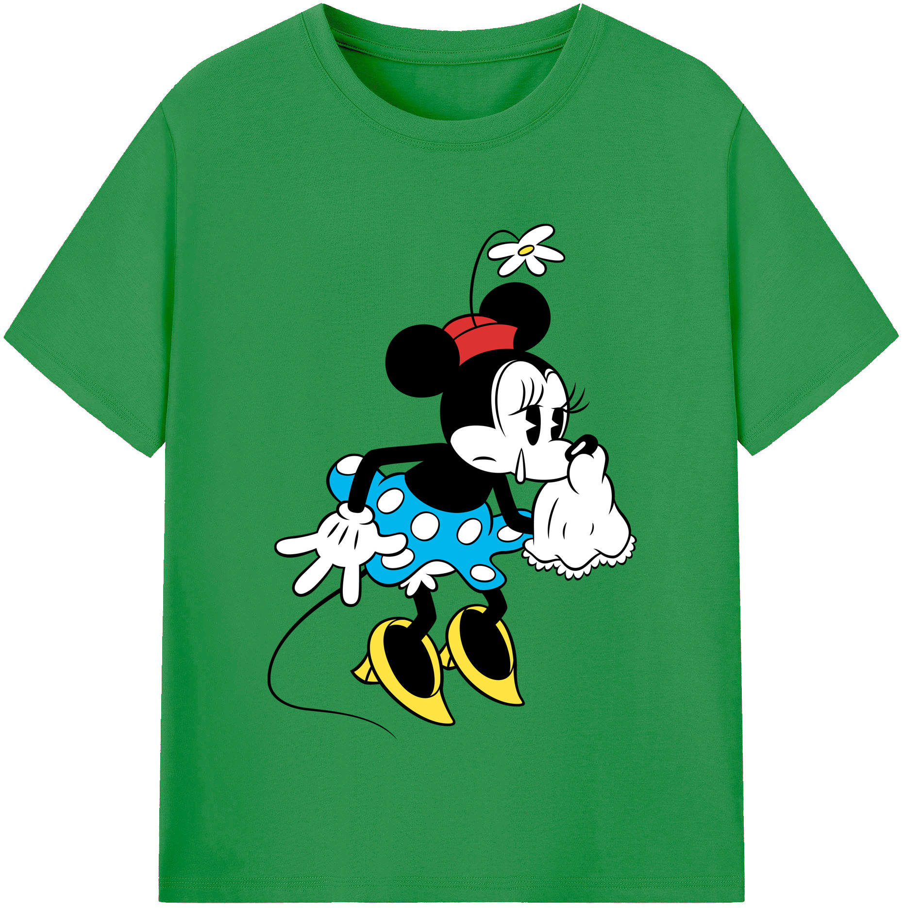 （画像用） ミッキーマウス Mickey Mouse レディースカジュアルプリントTシャツ（綿100％）