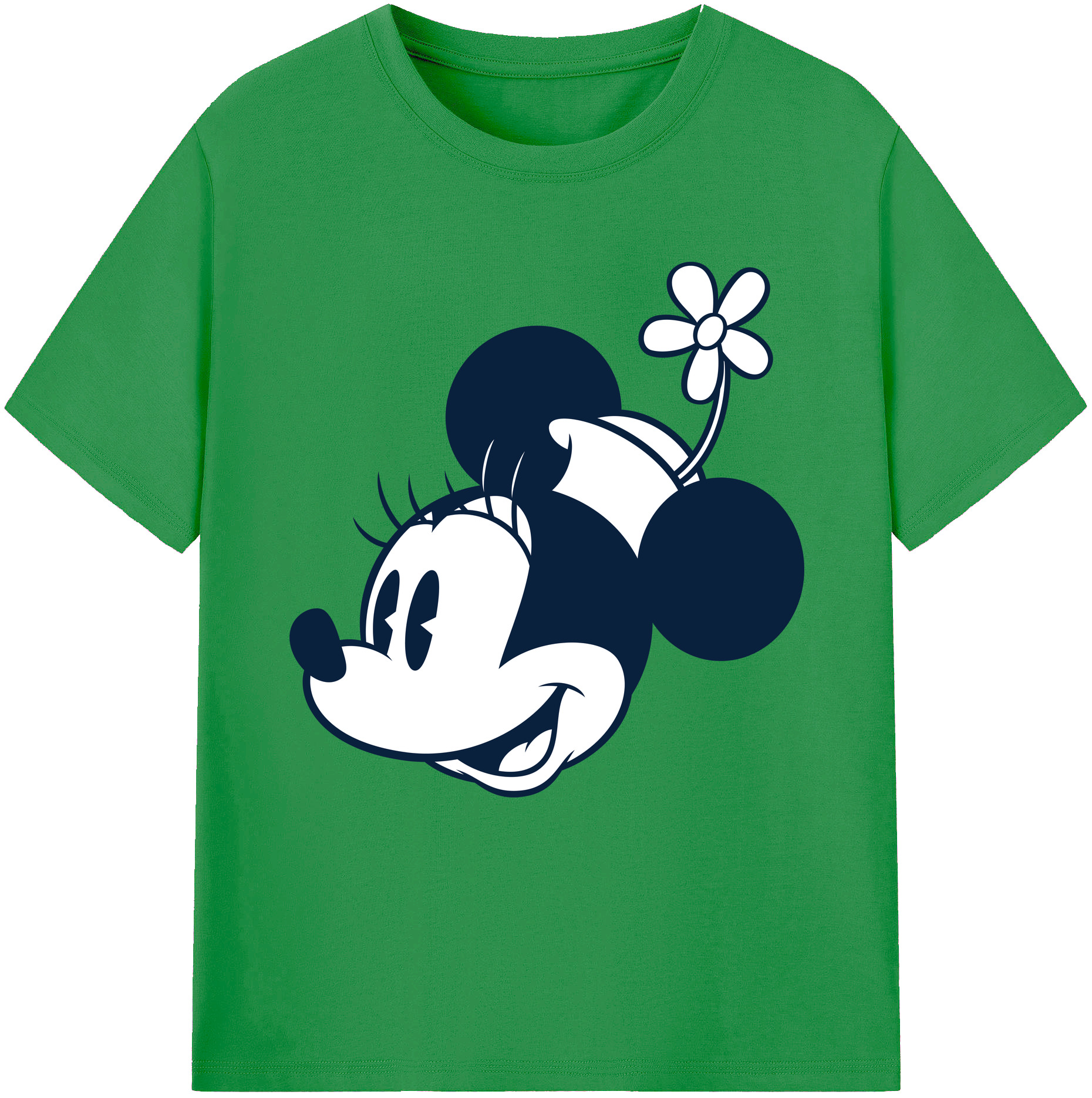 （画像用） ミッキーマウス Mickey Mouse レディースカジュアルプリントTシャツ（綿100％）
