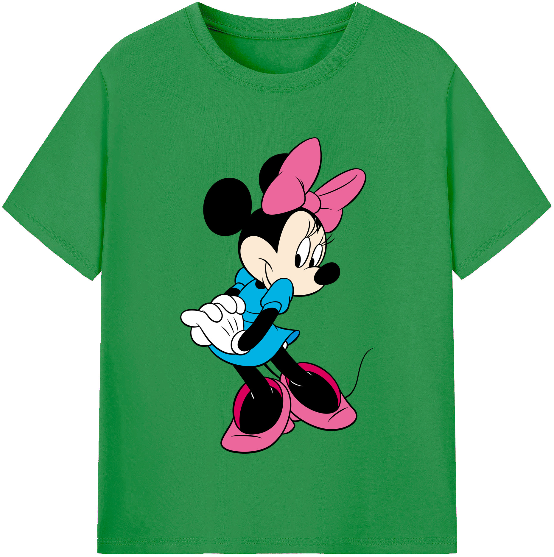 （画像用） ミッキーマウス Mickey Mouse レディースカジュアルプリントTシャツ（綿100％）