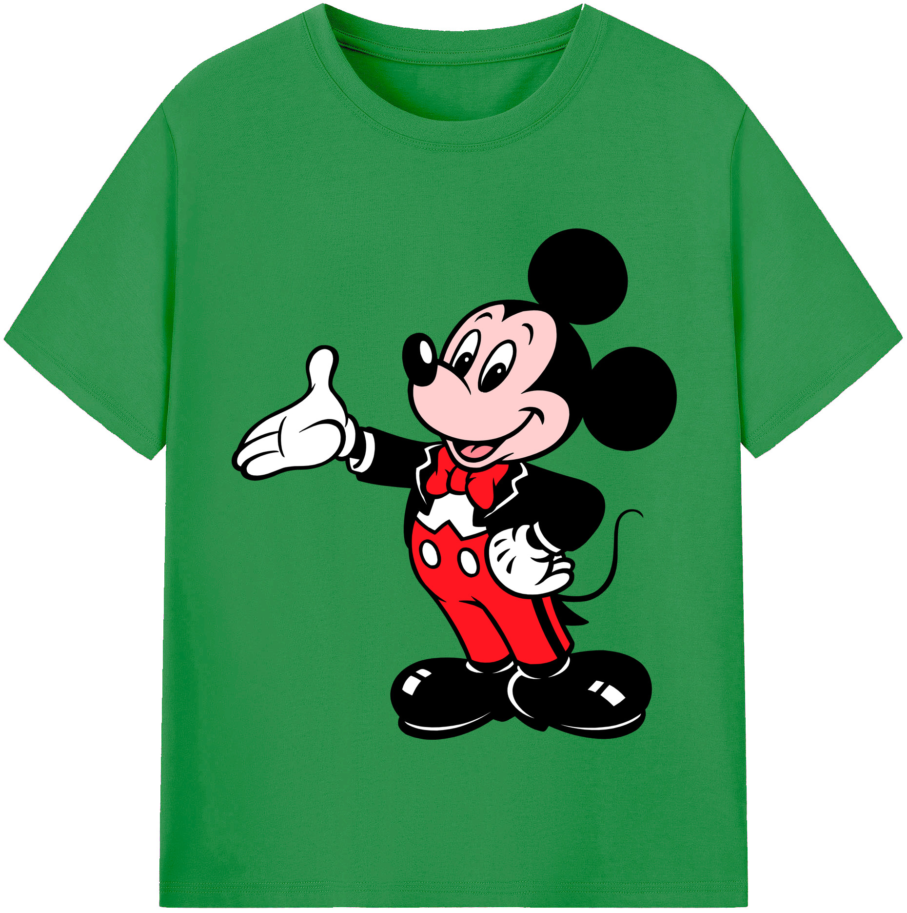 （画像用） ミッキーマウス Mickey Mouse レディースカジュアルプリントTシャツ（綿100％）