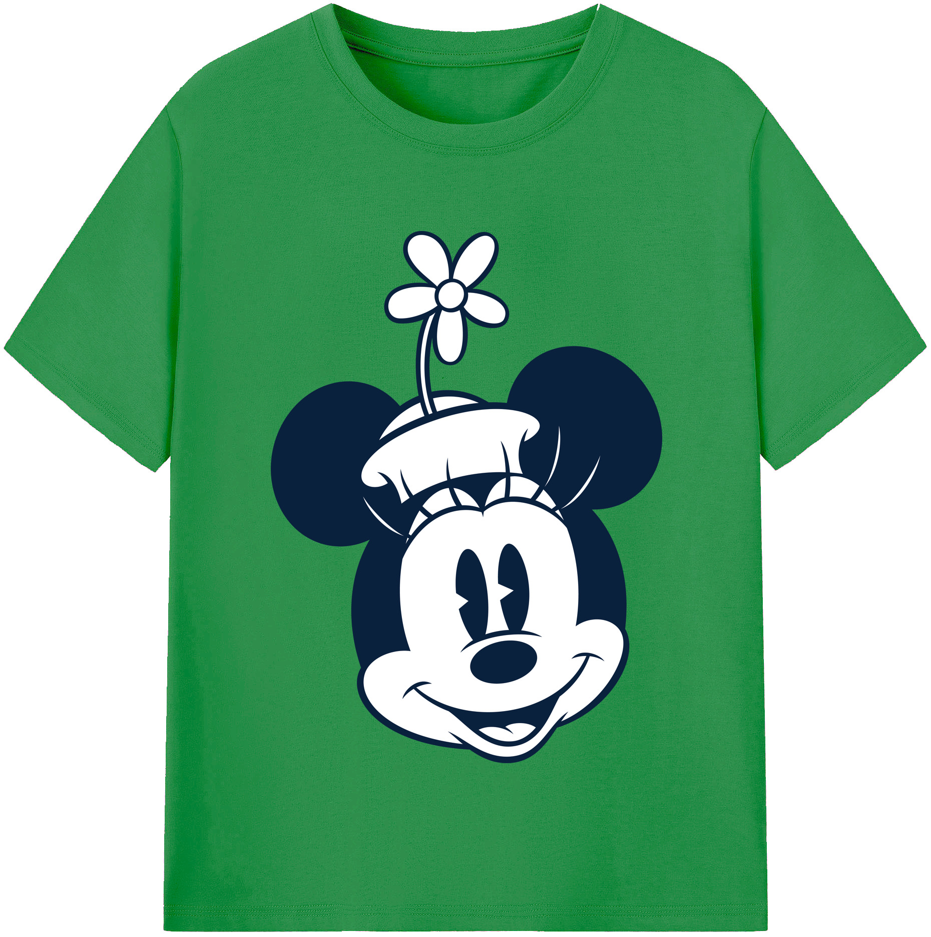 （画像用） ミッキーマウス Mickey Mouse レディースカジュアルプリントTシャツ（綿100％）