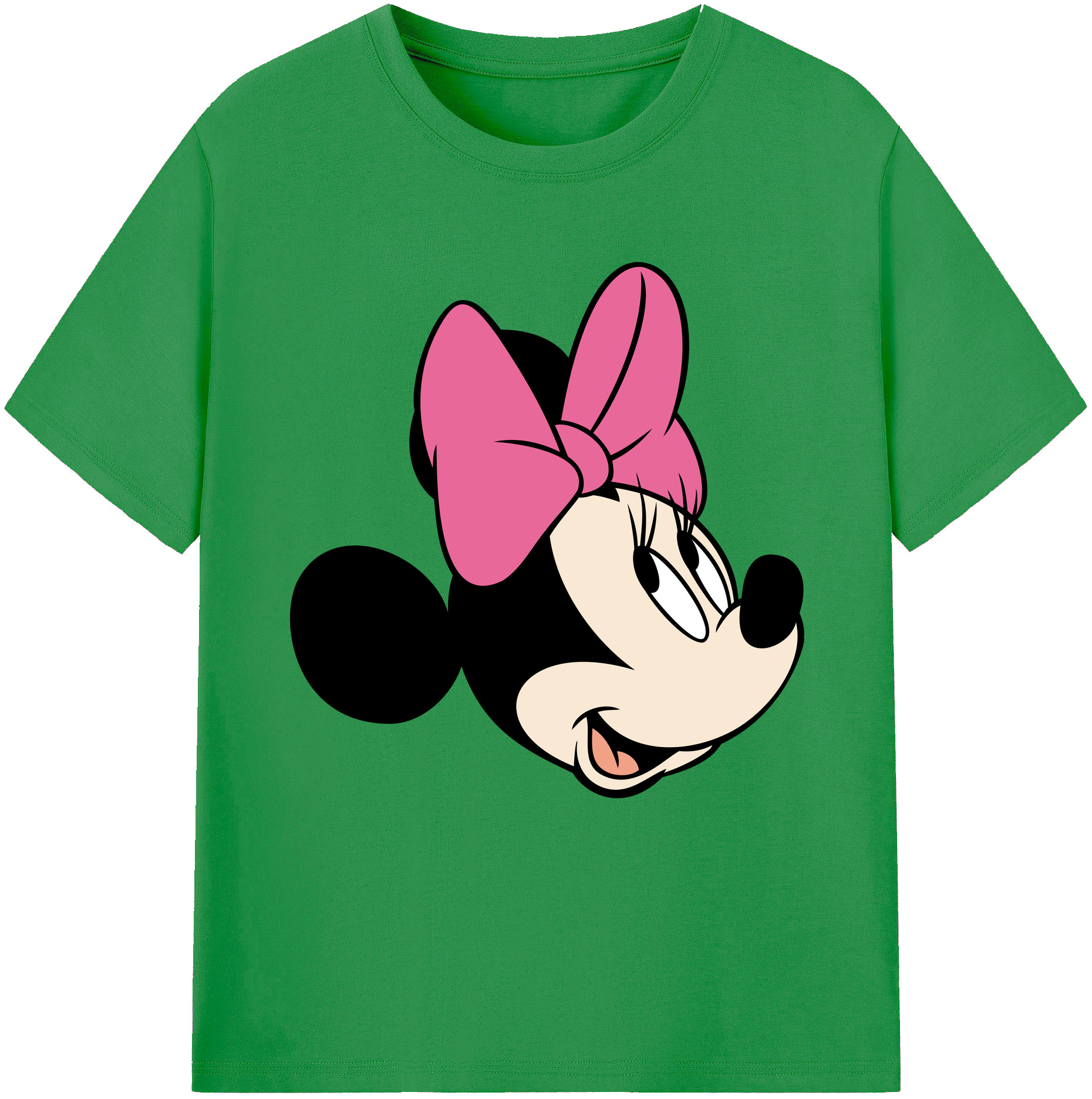 （画像用） ミッキーマウス Mickey Mouse レディースカジュアルプリントTシャツ（綿100％）