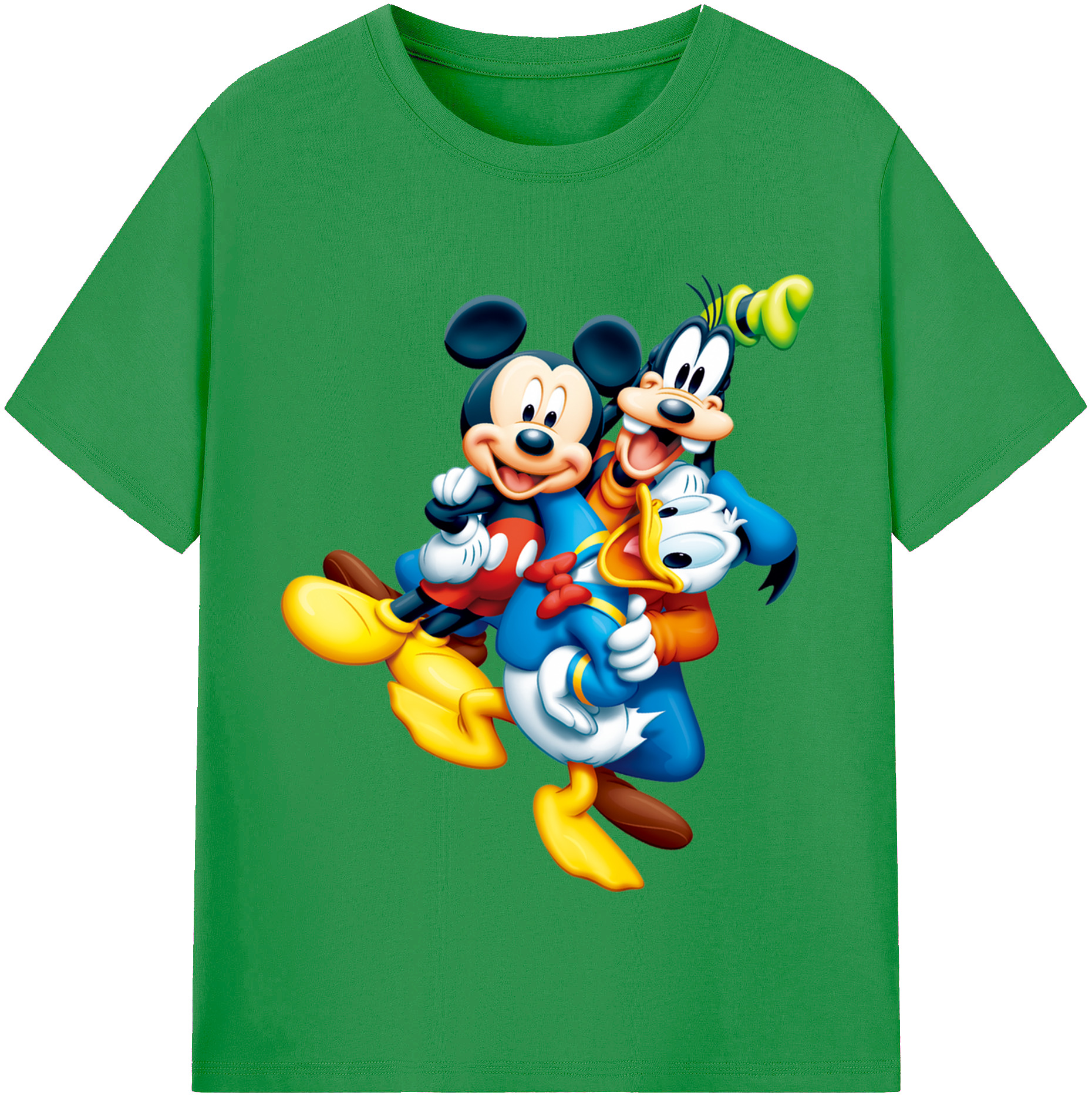 （画像用） ミッキーマウス Mickey Mouse レディースカジュアルプリントTシャツ（綿100％）
