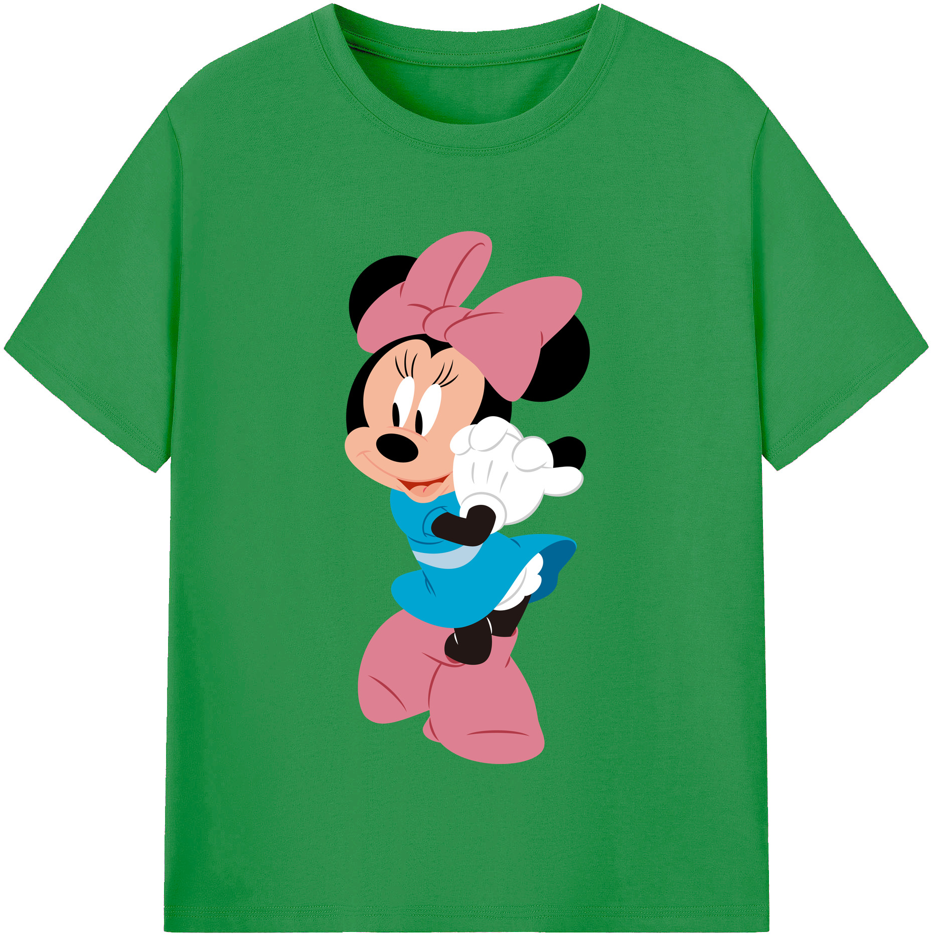 （画像用） ミッキーマウス Mickey Mouse レディースカジュアルプリントTシャツ（綿100％）