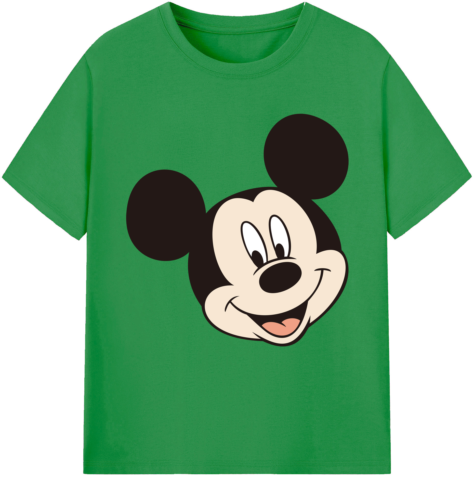 （画像用） ミッキーマウス Mickey Mouse レディースカジュアルプリントTシャツ（綿100％）