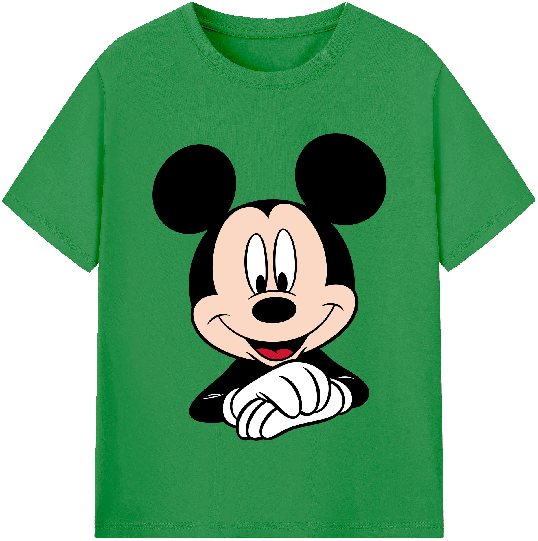 （画像用） ミッキーマウス Mickey Mouse レディースカジュアルプリントTシャツ（綿100％）