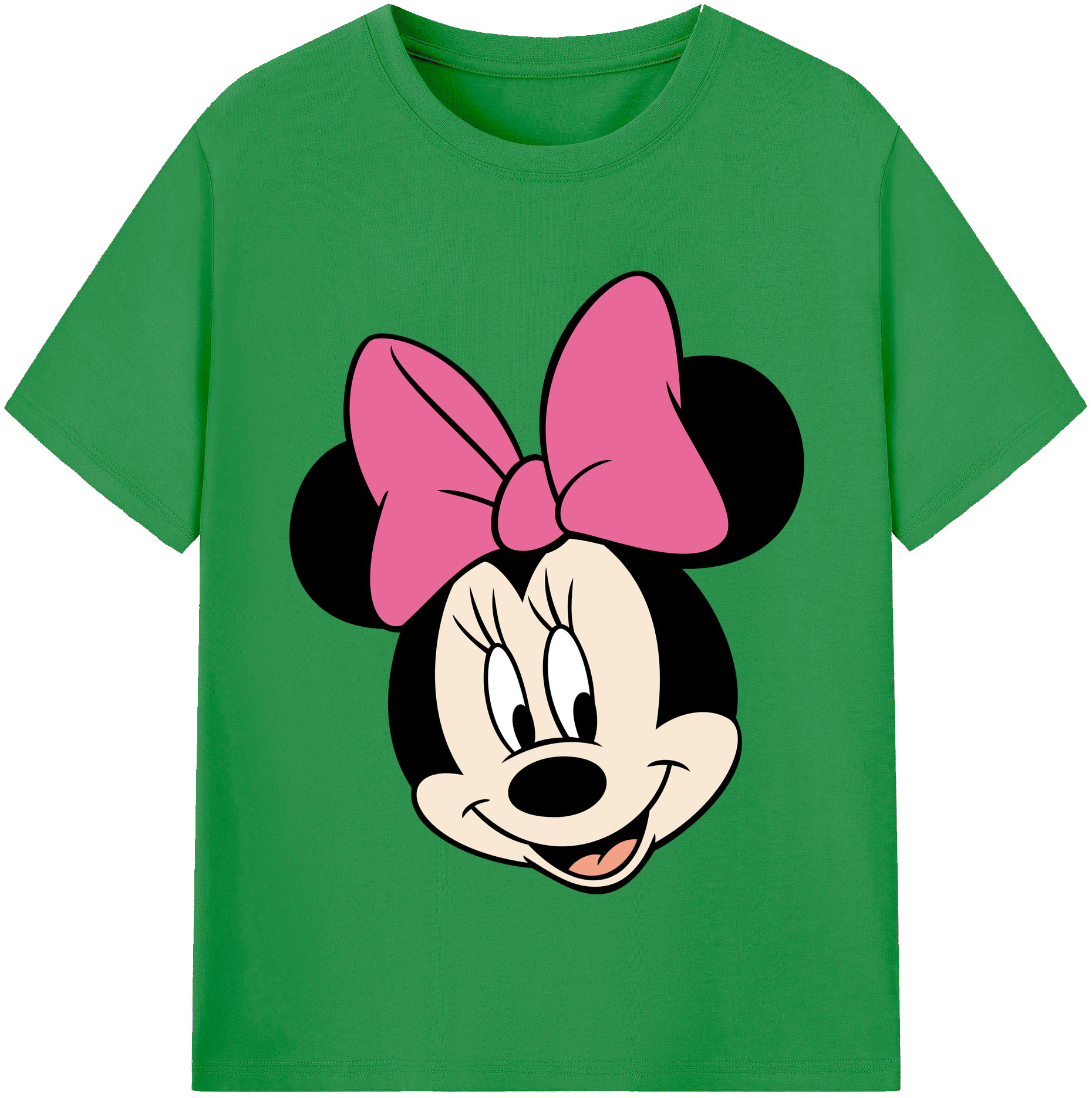 （画像用） ミッキーマウス Mickey Mouse レディースカジュアルプリントTシャツ（綿100％）