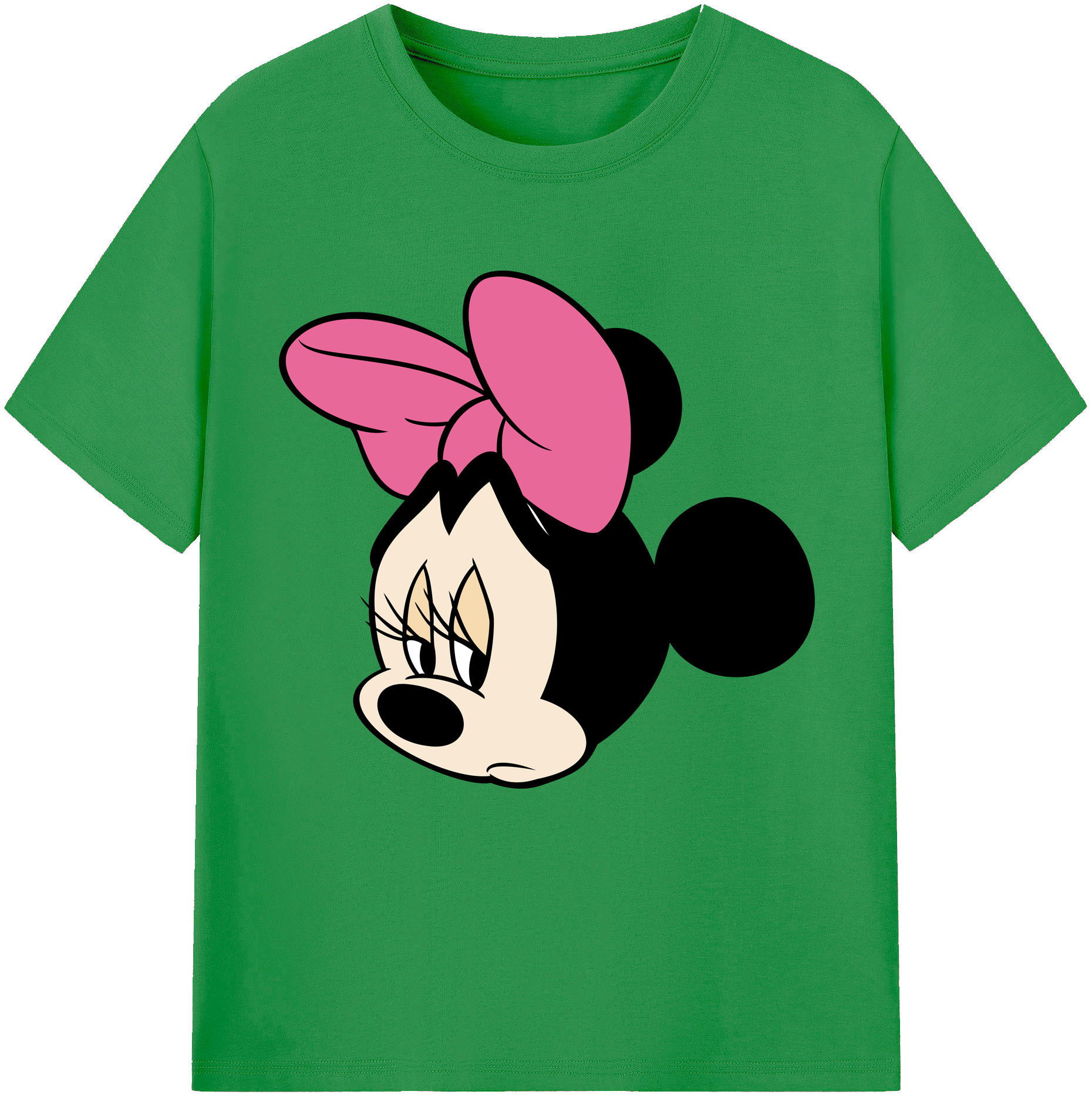 （画像用） ミッキーマウス Mickey Mouse レディースカジュアルプリントTシャツ（綿100％）