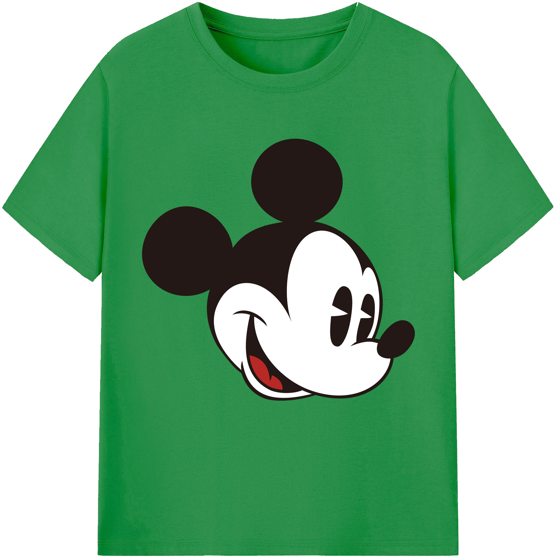 （画像用） ミッキーマウス Mickey Mouse レディースカジュアルプリントTシャツ（綿100％）
