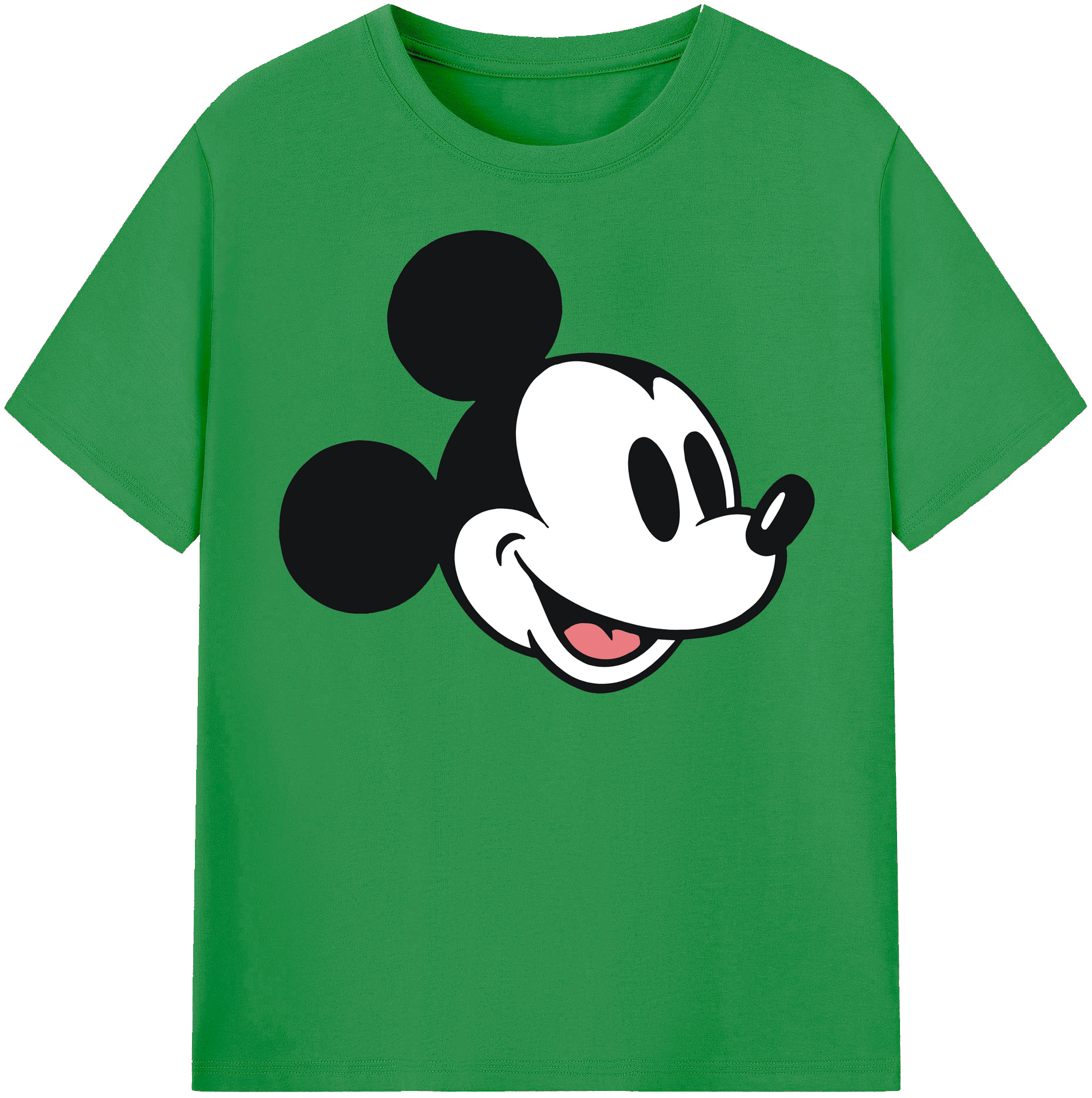 （画像用） ミッキーマウス Mickey Mouse レディースカジュアルプリントTシャツ（綿100％）