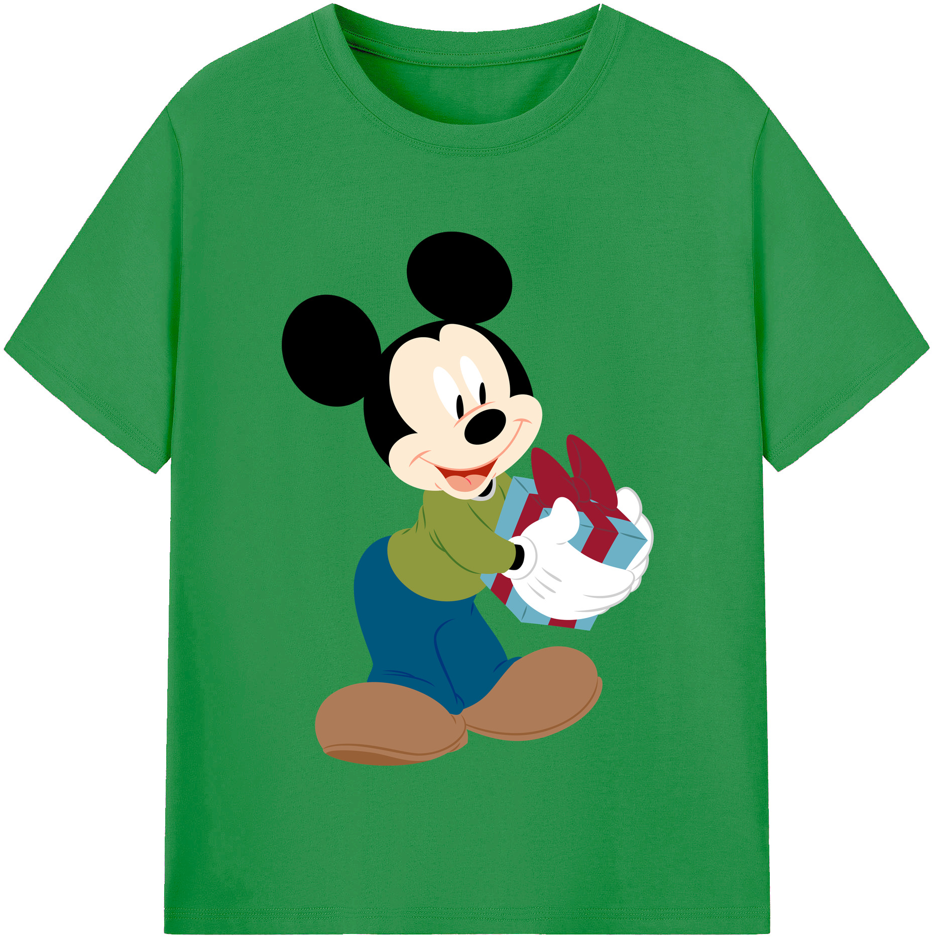 （画像用） ミッキーマウス Mickey Mouse レディースカジュアルプリントTシャツ（綿100％）