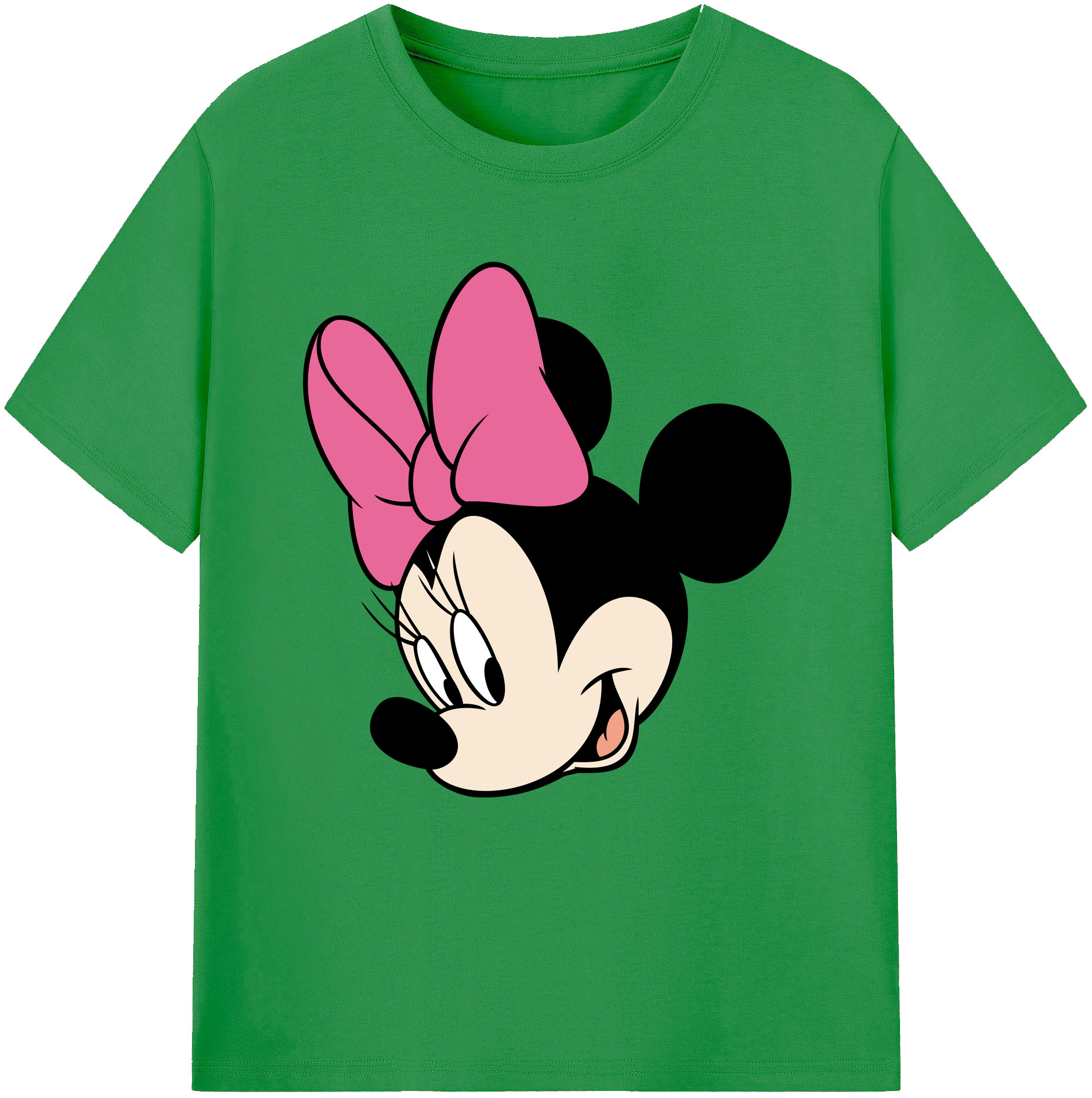 （画像用） ミッキーマウス Mickey Mouse レディースカジュアルプリントTシャツ（綿100％）