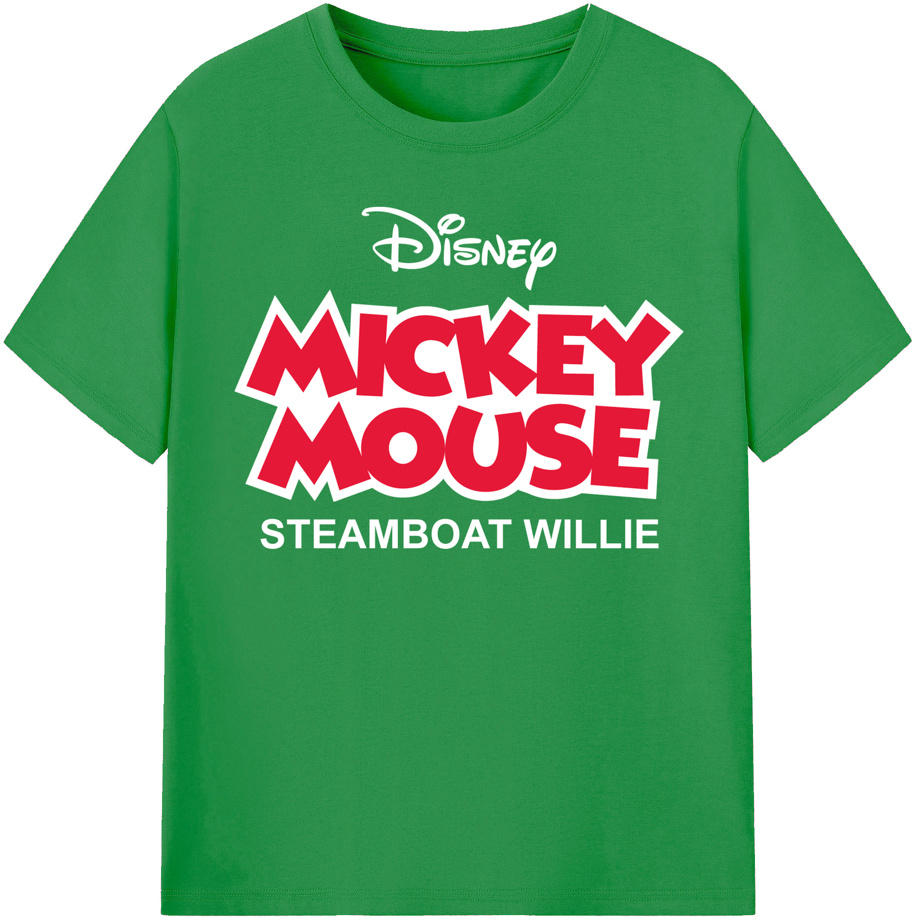 （画像用） ミッキーマウス Mickey Mouse レディースカジュアルプリントTシャツ（綿100％）