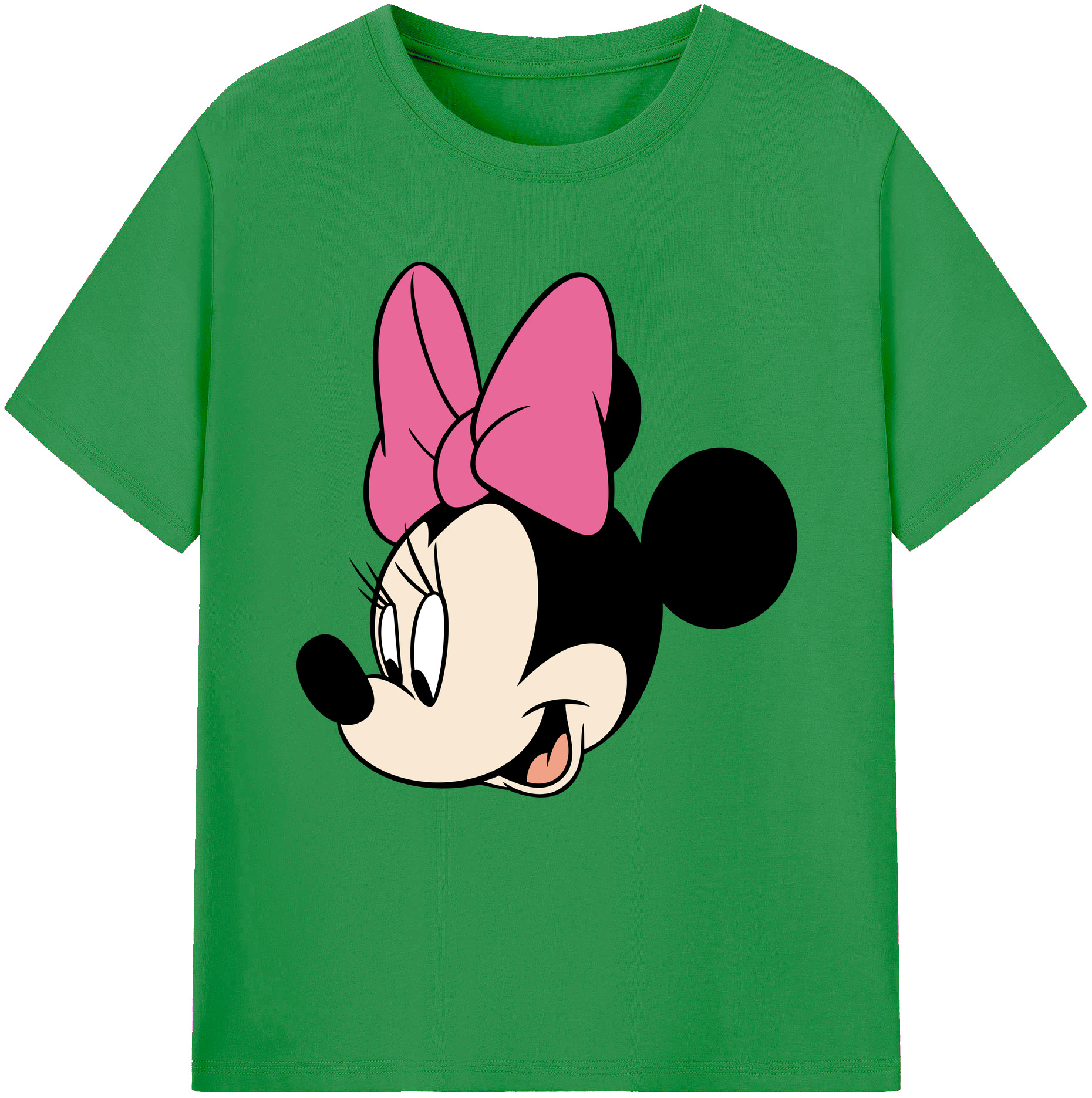 （画像用） ミッキーマウス Mickey Mouse レディースカジュアルプリントTシャツ（綿100％）