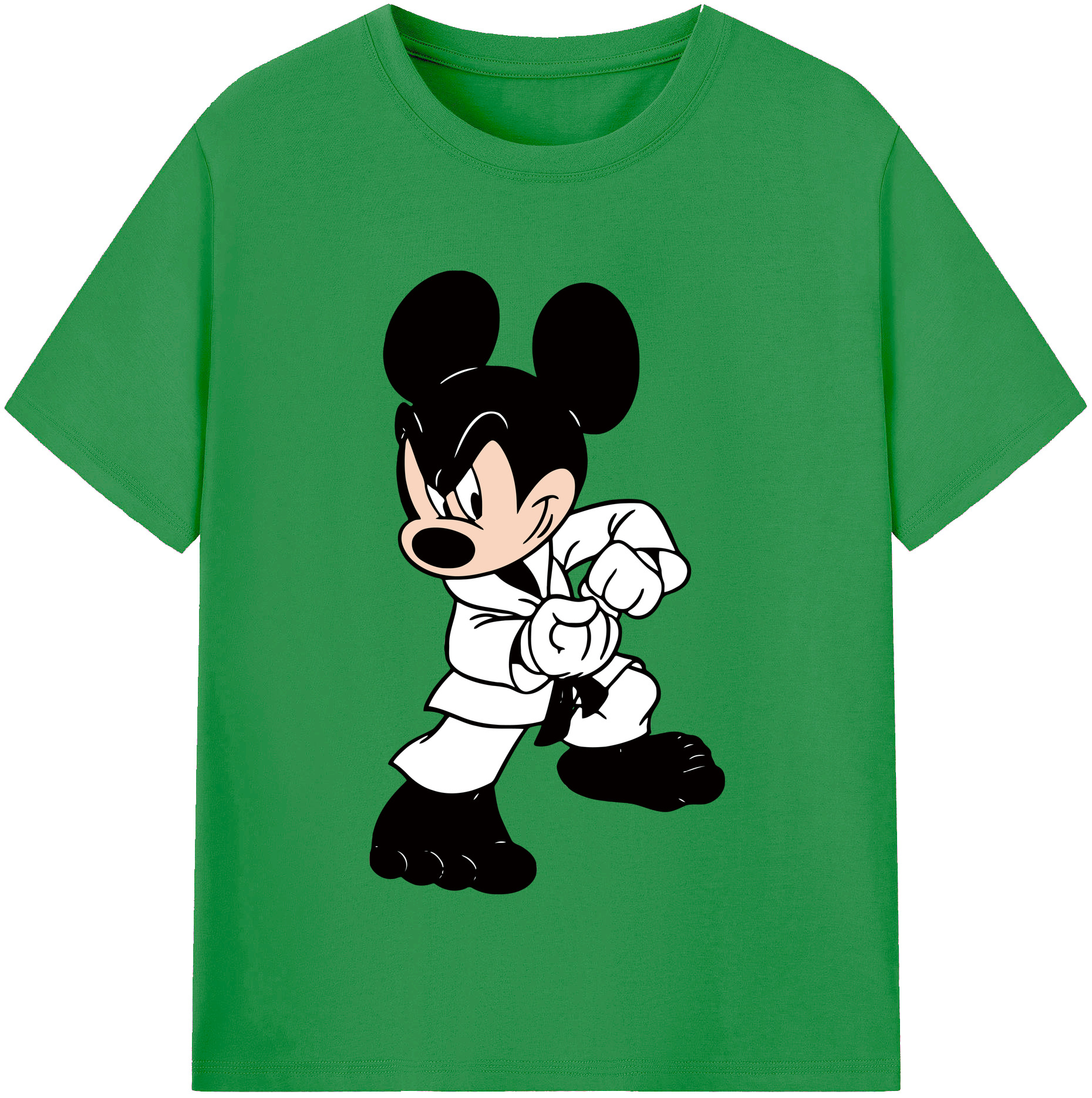 （画像用） ミッキーマウス Mickey Mouse レディースカジュアルプリントTシャツ（綿100％）